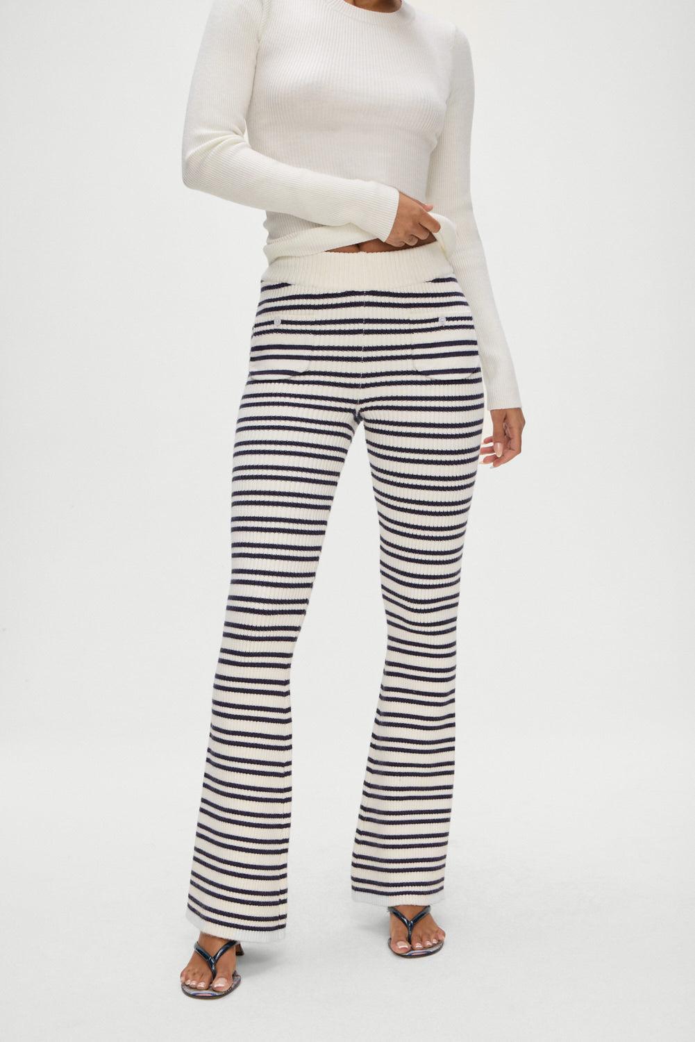 Camden Striped Knit Pants - Starlit Stripe Product Image