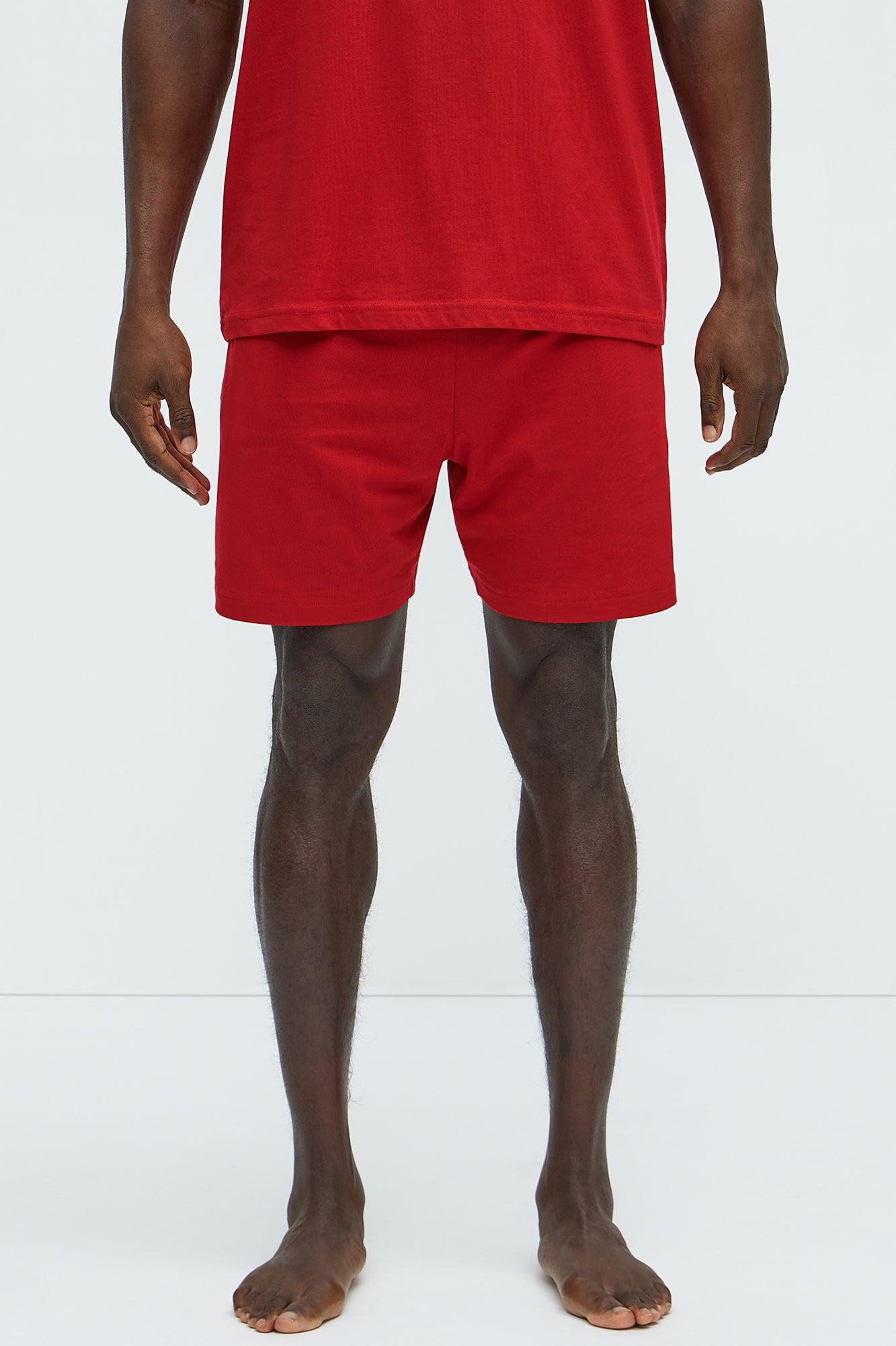Essential Modal Lounge Shorts - Red Product Image