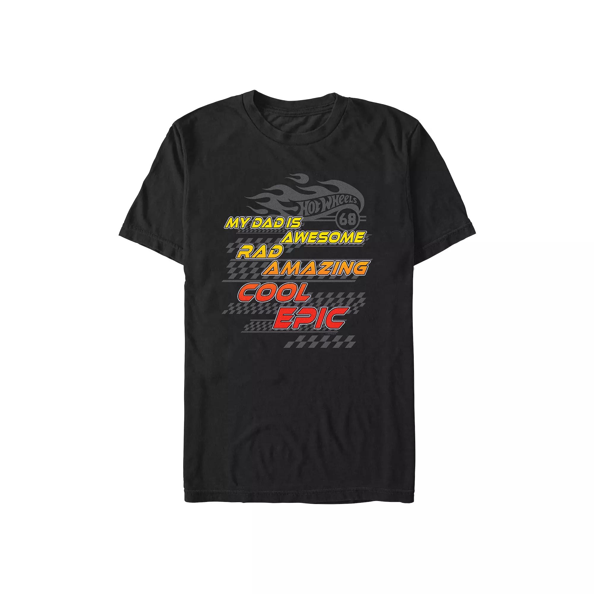 Men's Hot Wheels My Dad Is Awesome Rad Amazing Cool Epic Graphic Tee,  Product Image