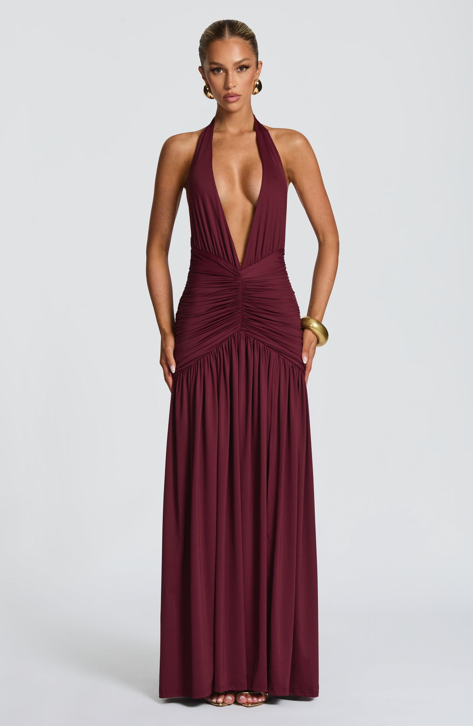 Melania Maxi Dress - Cherry Lacquer Product Image
