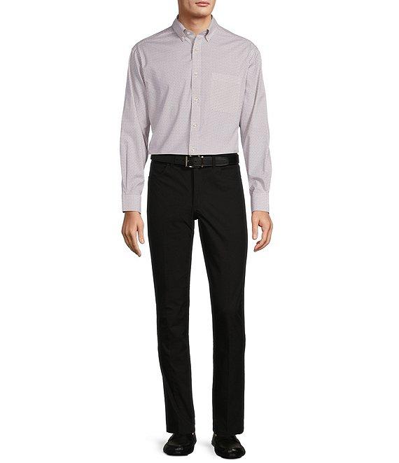 Gold Label Roundtree & Yorke Non-Iron Long Sleeve Geometric Print Poplin Sport Shirt Product Image