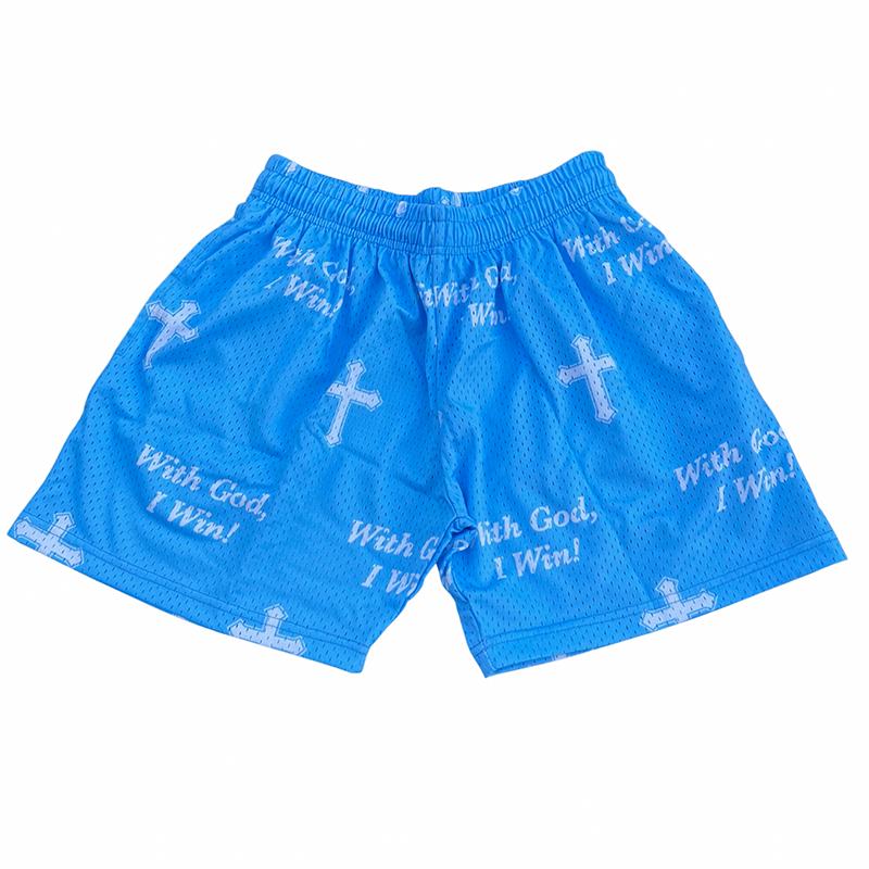 Sopula With God I Win Graphic Mesh Shorts Product Image