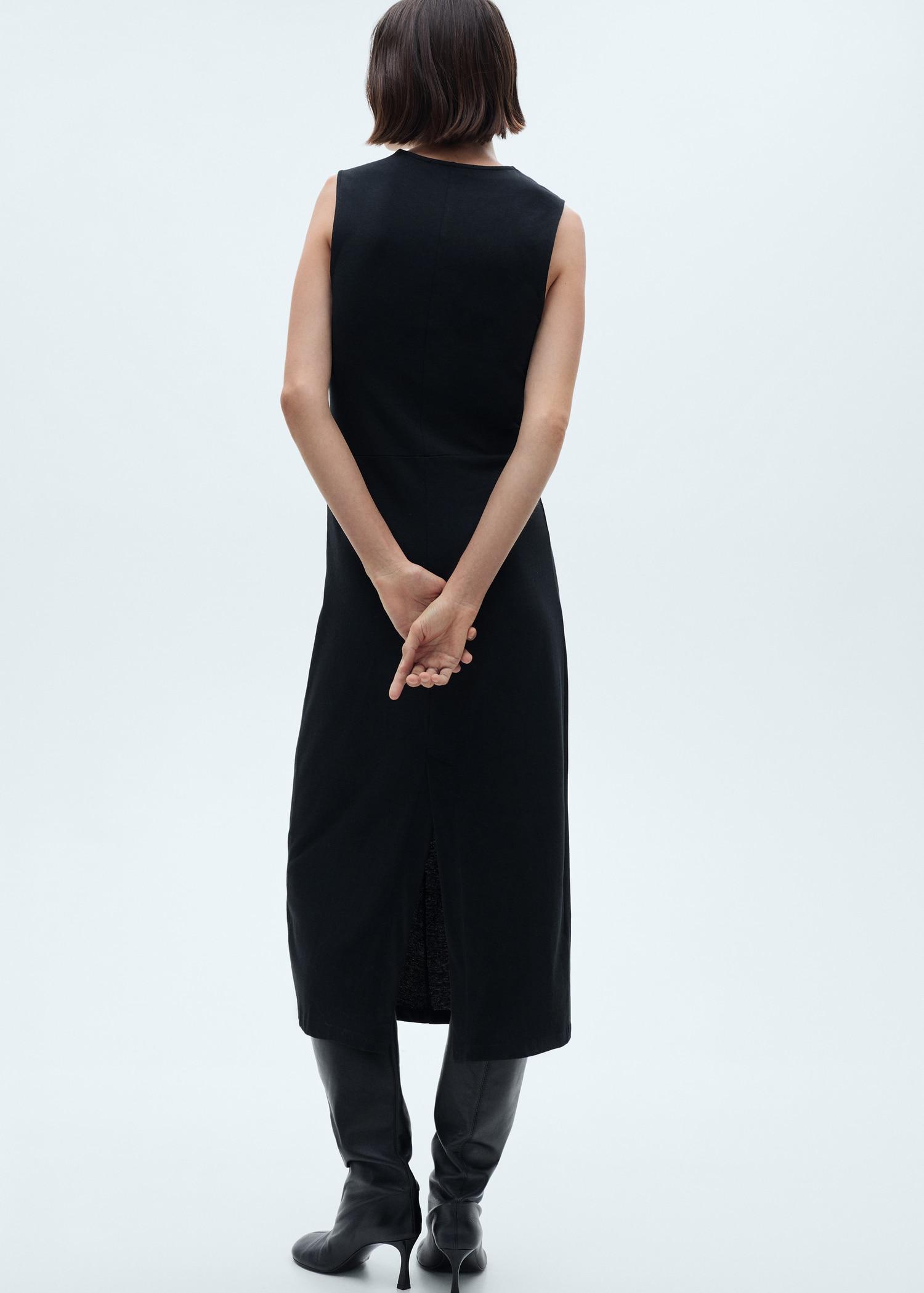 Midi-dress with draped detail - Women | MANGO USA Product Image