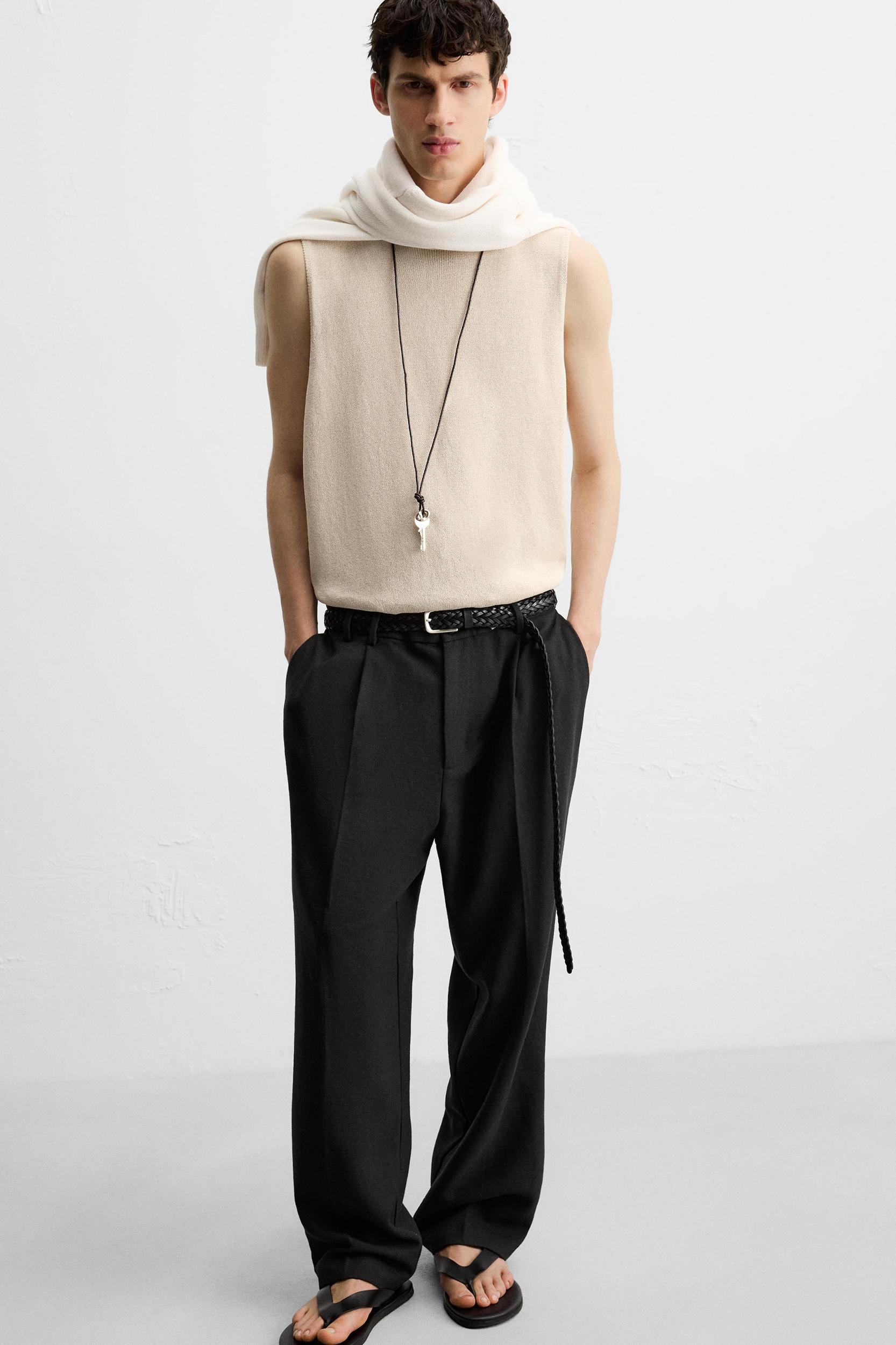 PLEATED RELAXED FIT PANTS Product Image
