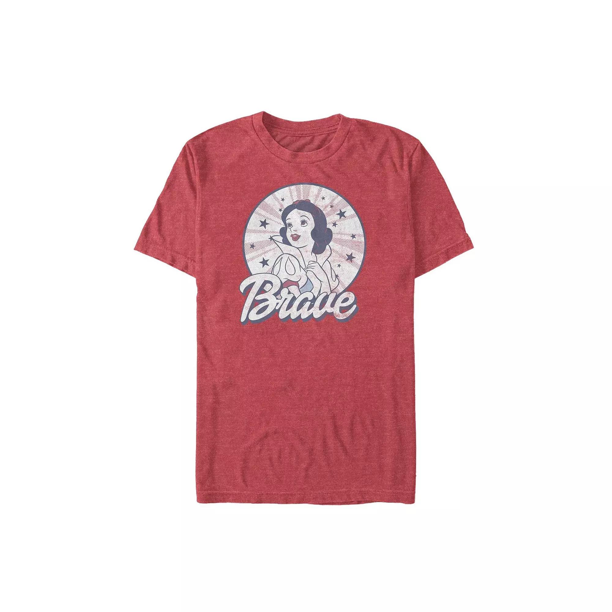 Mens Disneys Snow White and the Seven Dwarves American Tee Red Grey Product Image