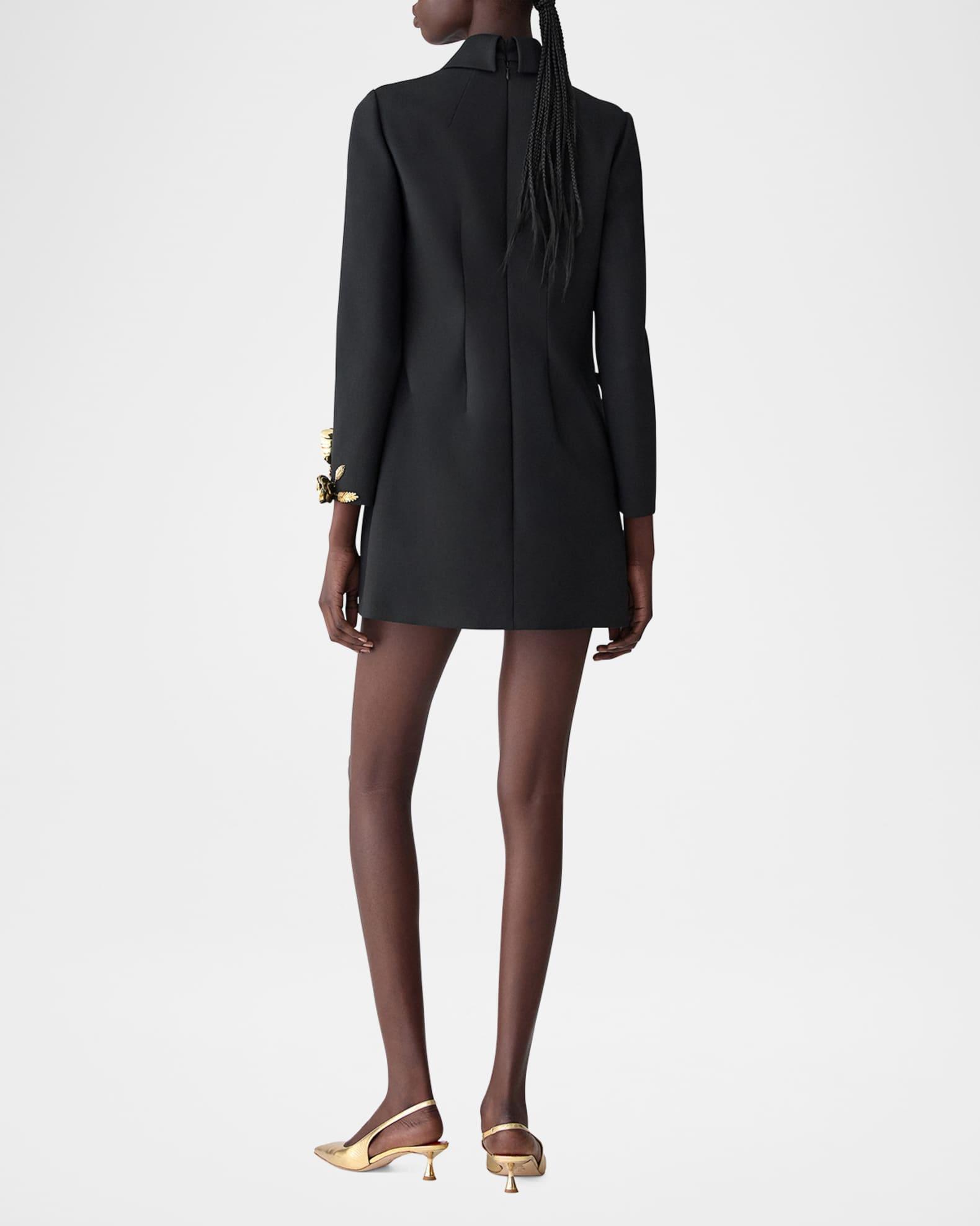 Floral Embellished Wool Shift Dress Product Image