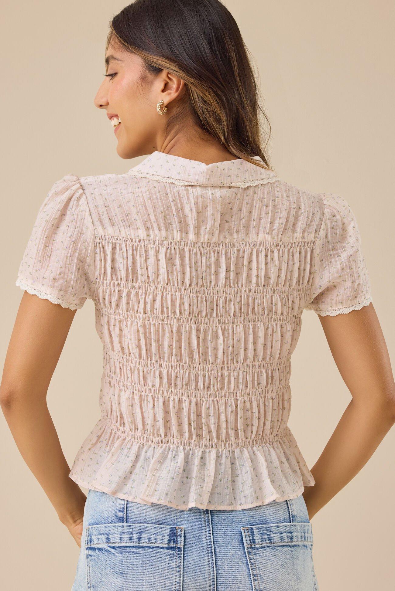 Petunia Floral Button-Up Top Product Image