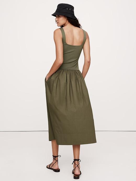 Drop-Waist Midi Dress Product Image