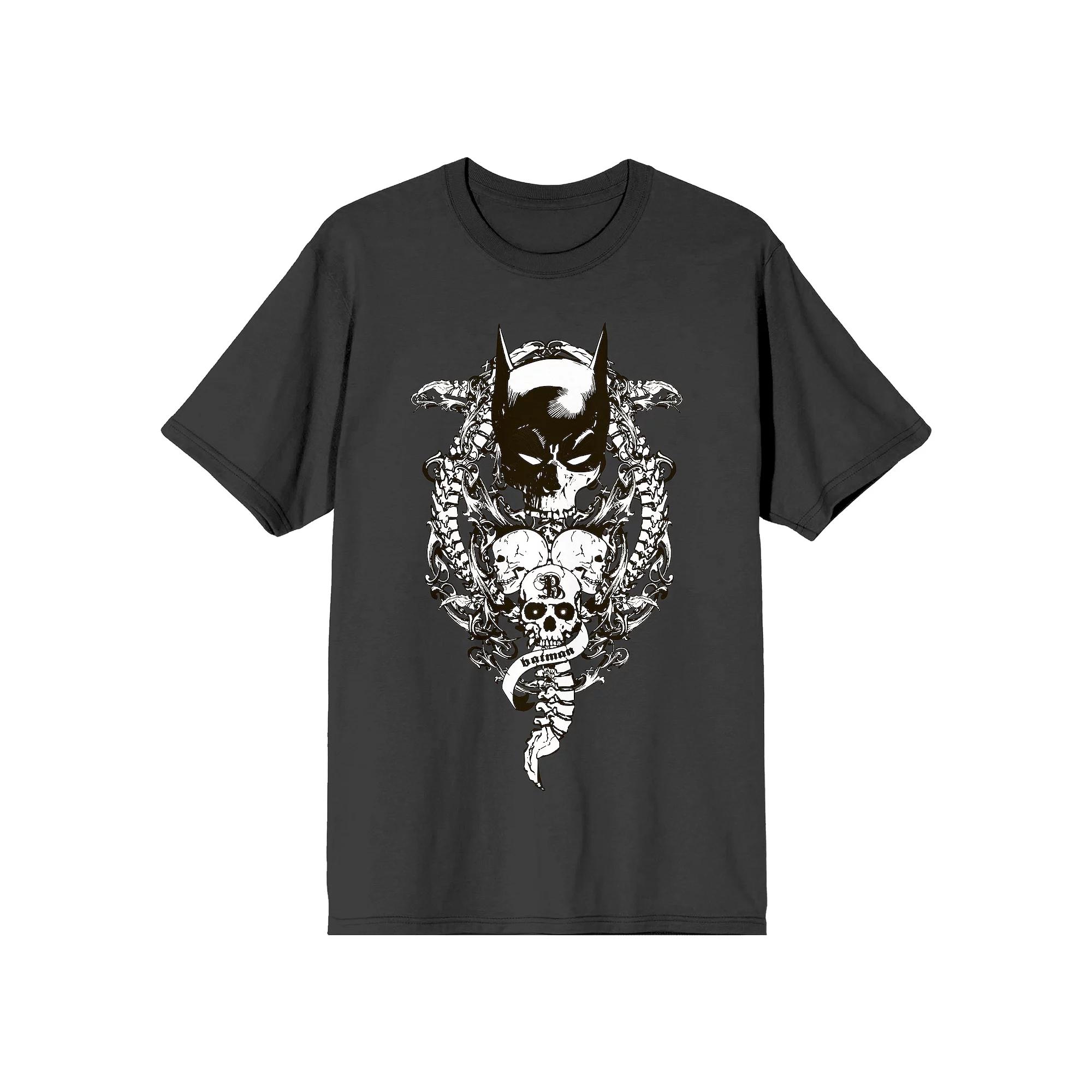 Men's Batman Bat Mask With Skull Tee,  Product Image