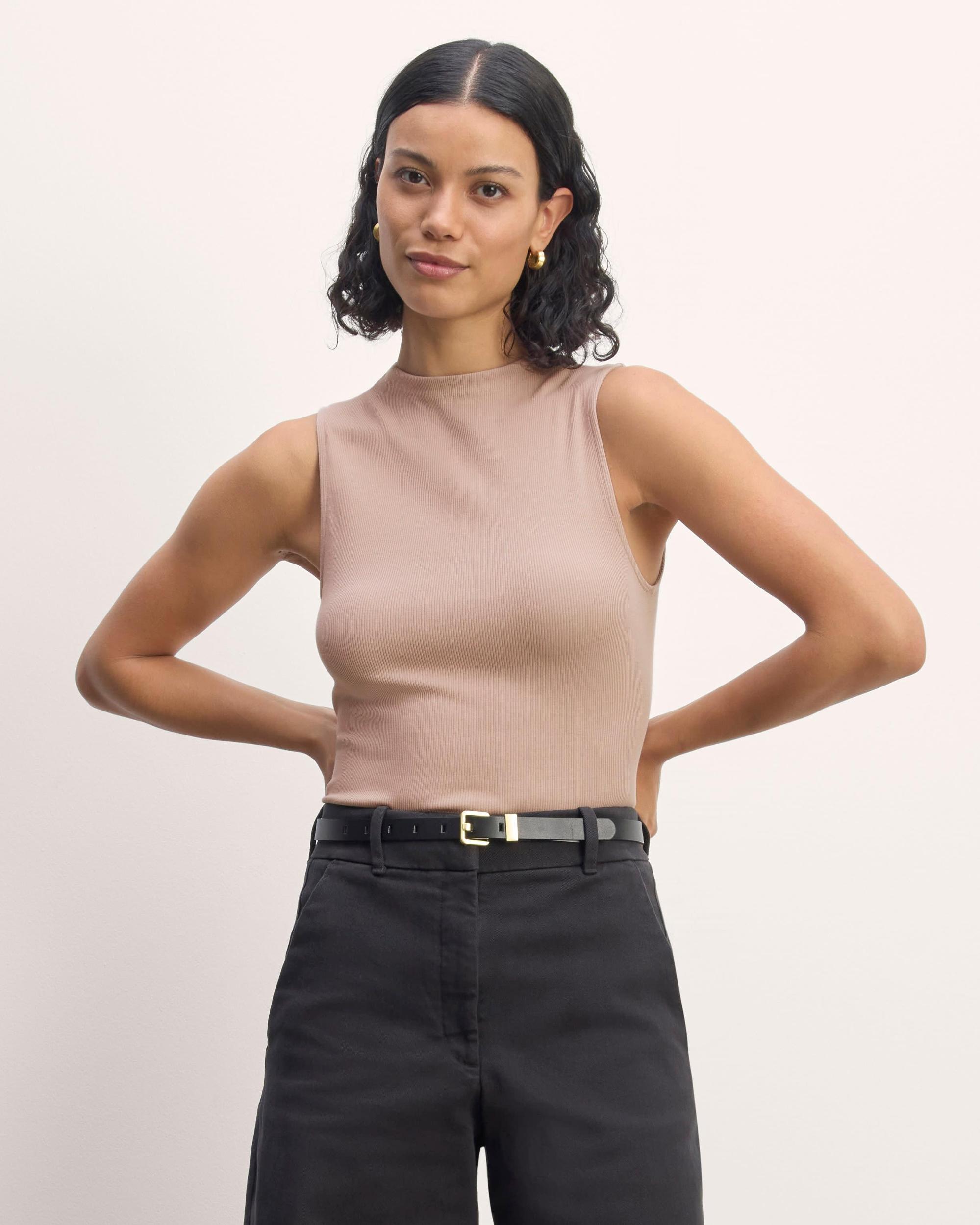Womens Luxe Rib Funnel-Neck Tank by Everlane Product Image