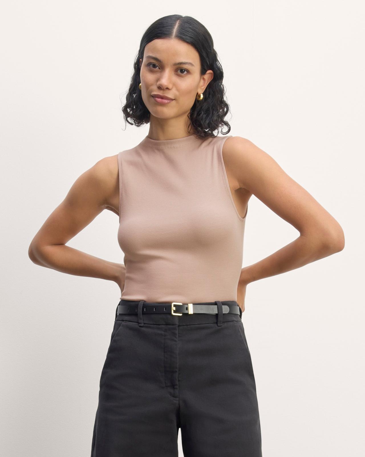 Womens Luxe Rib Funnel-Neck Tank by Everlane Product Image