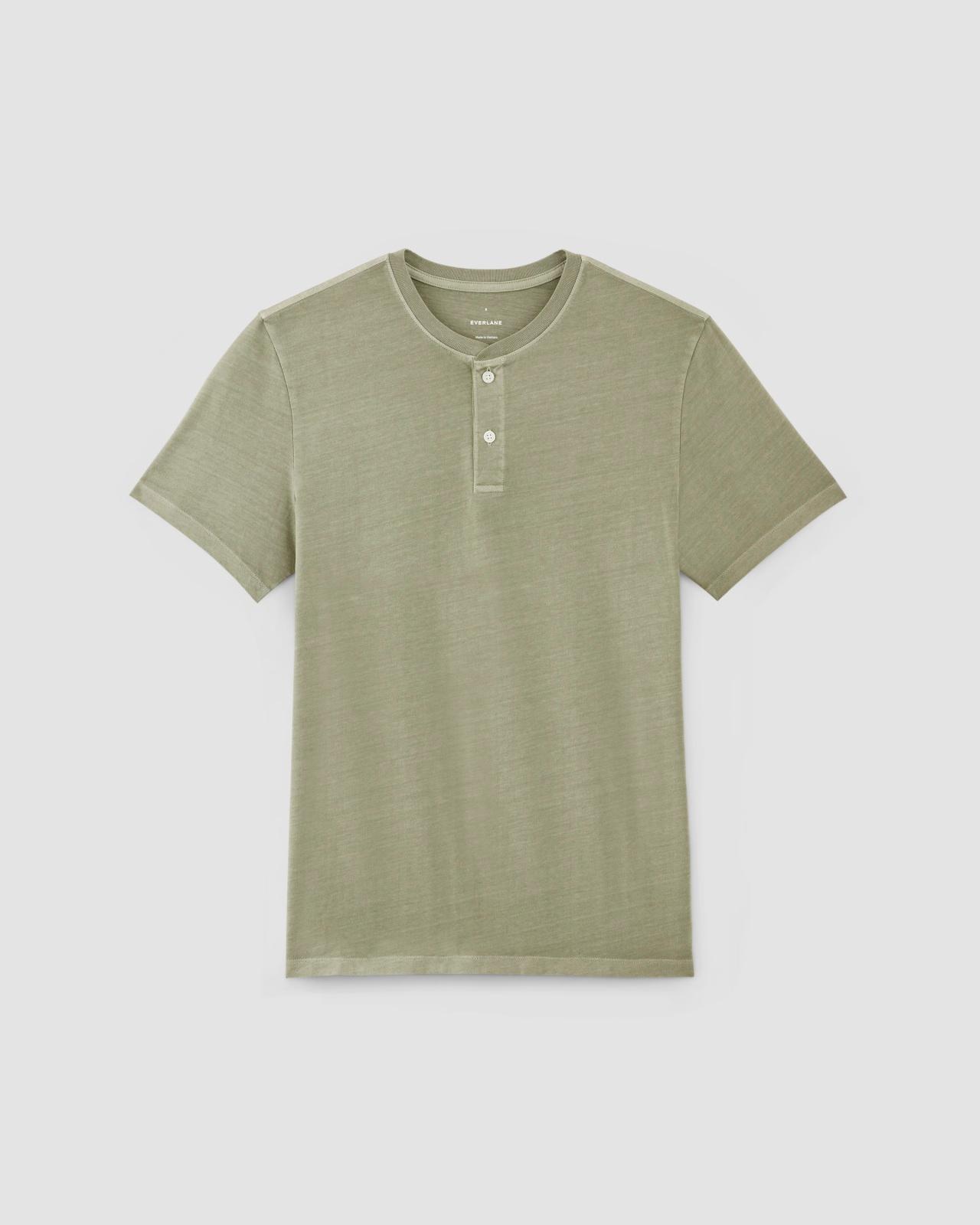 The Essential Organic Garment-Dyed Henley Product Image