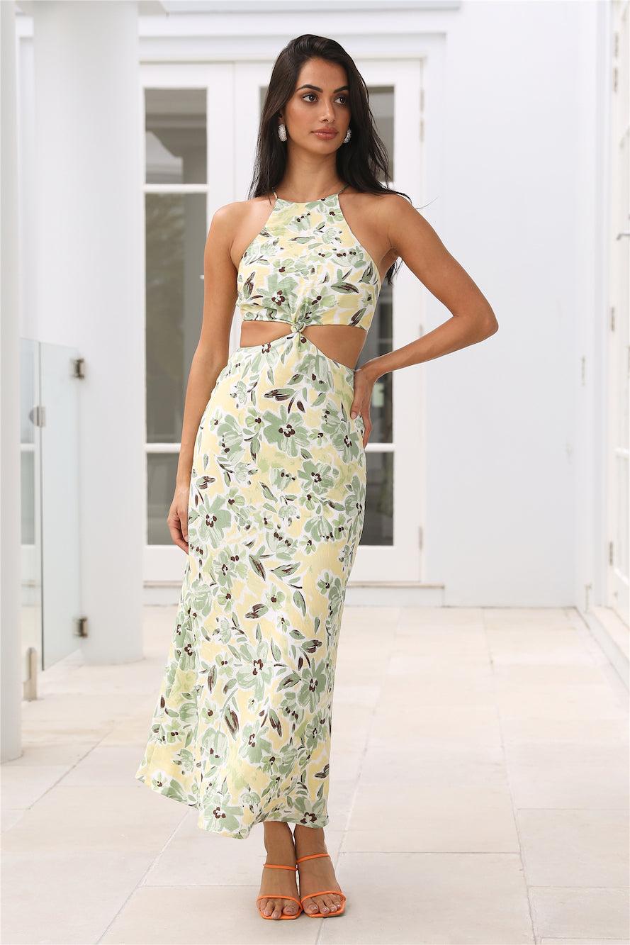 Brunch For Two Midi Dress Green Product Image