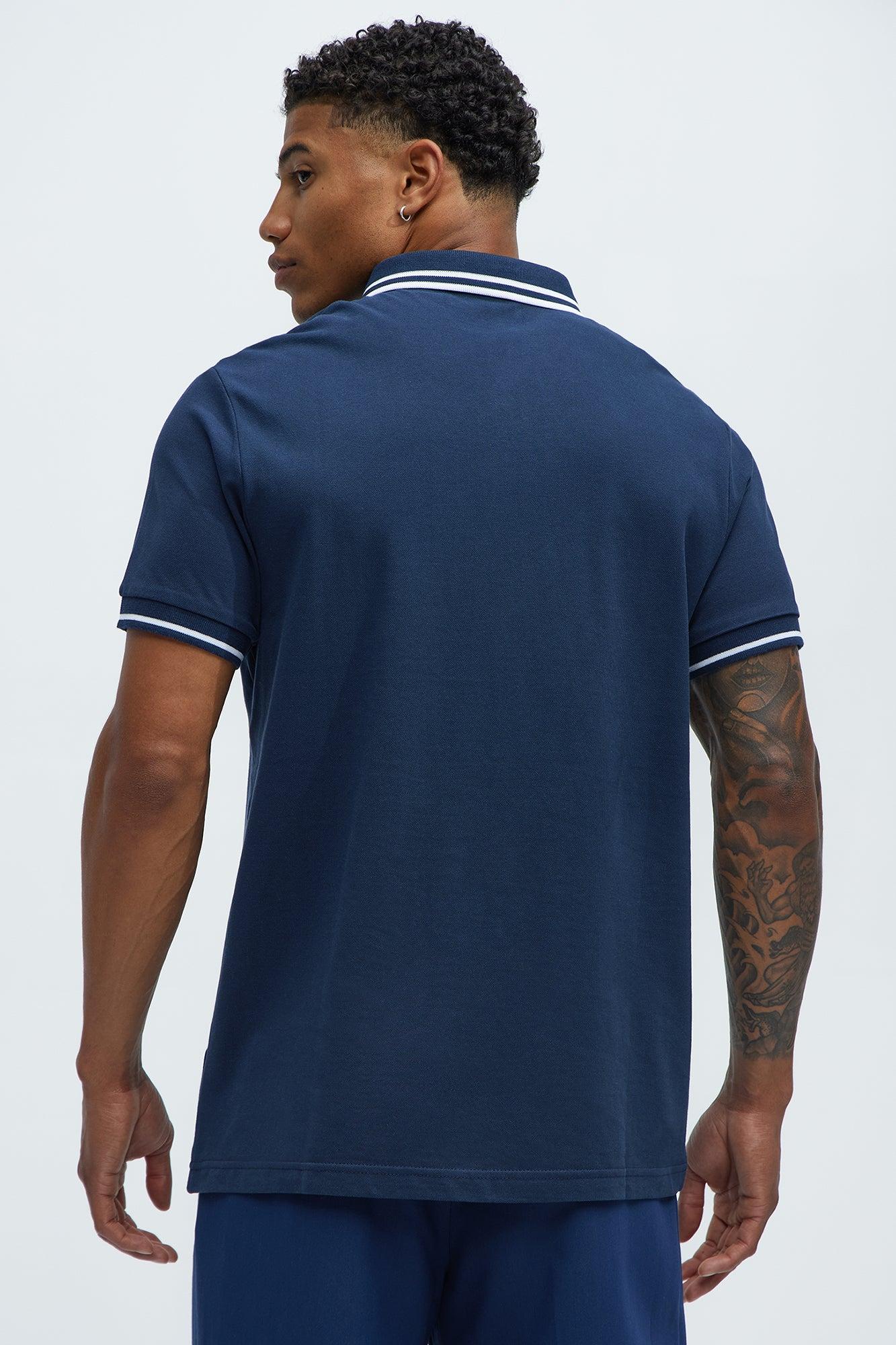 Wilson Short Sleeve Polo - Navy Product Image