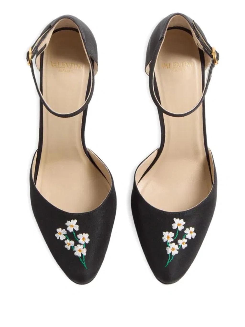 VALENTINO GARAVANI Black Fabric Hi Dolly Pumps Product Image