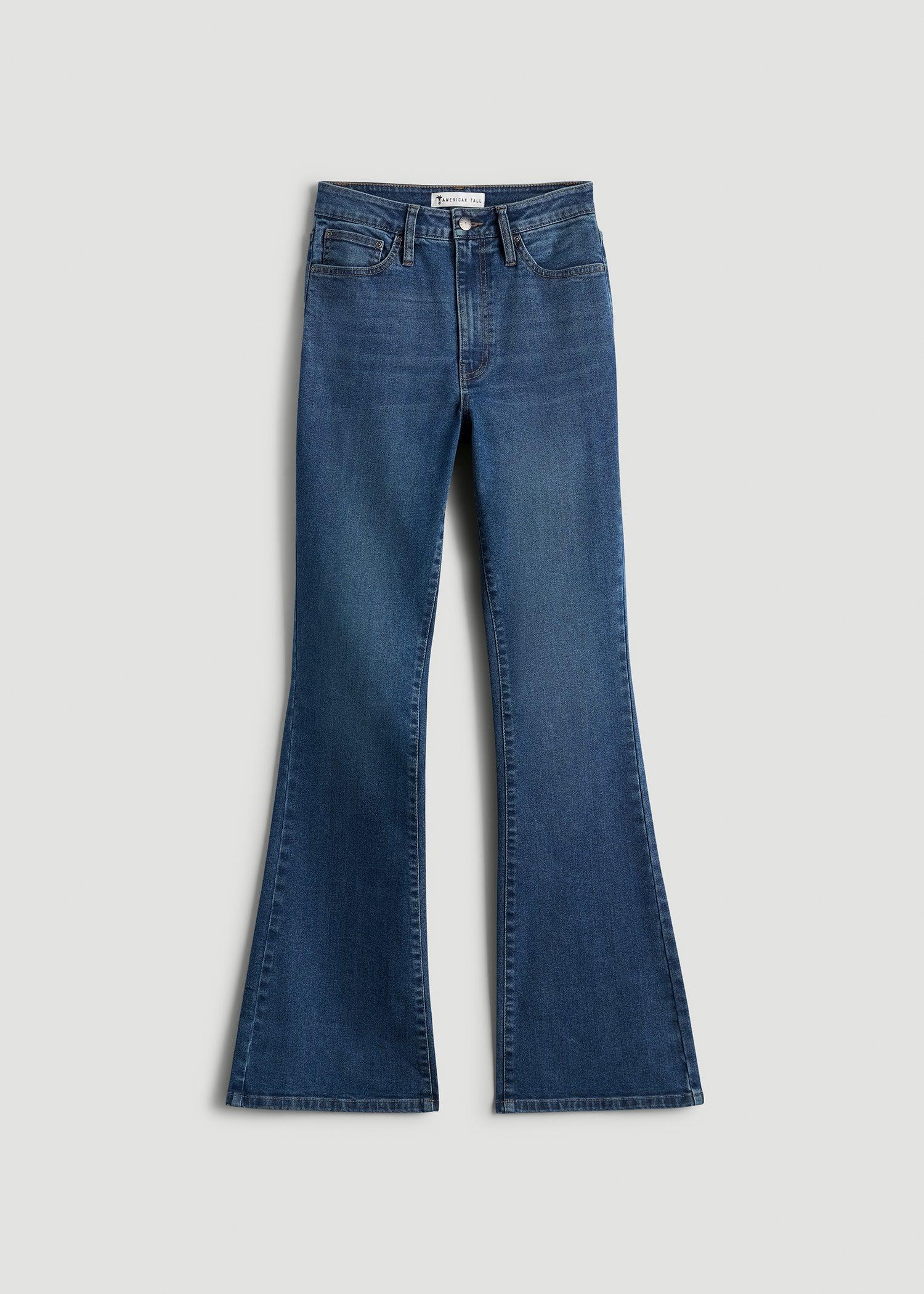 Chloe High Rise Flare Jeans for Tall Women in Stellar Blue Wash Female Product Image