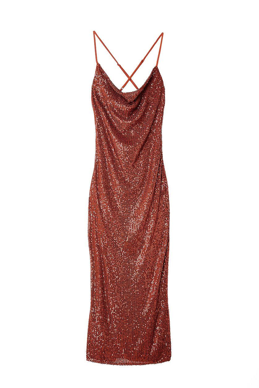 Waterfall Sequin Midi Dress Product Image
