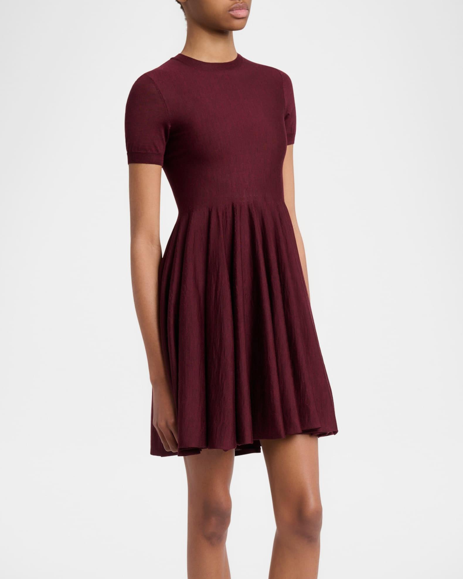 Short-Sleeve Fit-&-Flare Mini Dress Product Image