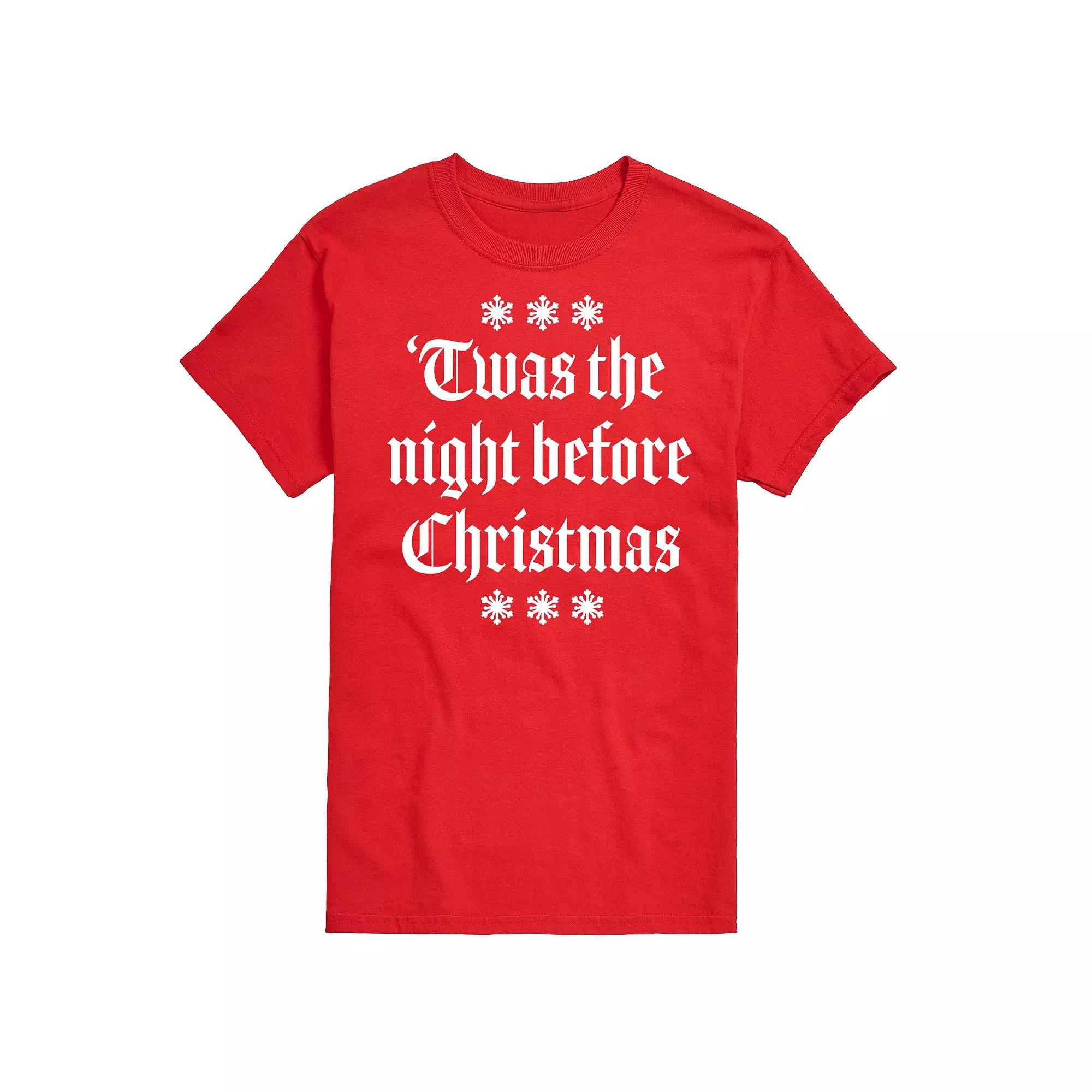 Big & Tall T'was The Night Before Christmas Graphic Tee, Men's,  Product Image