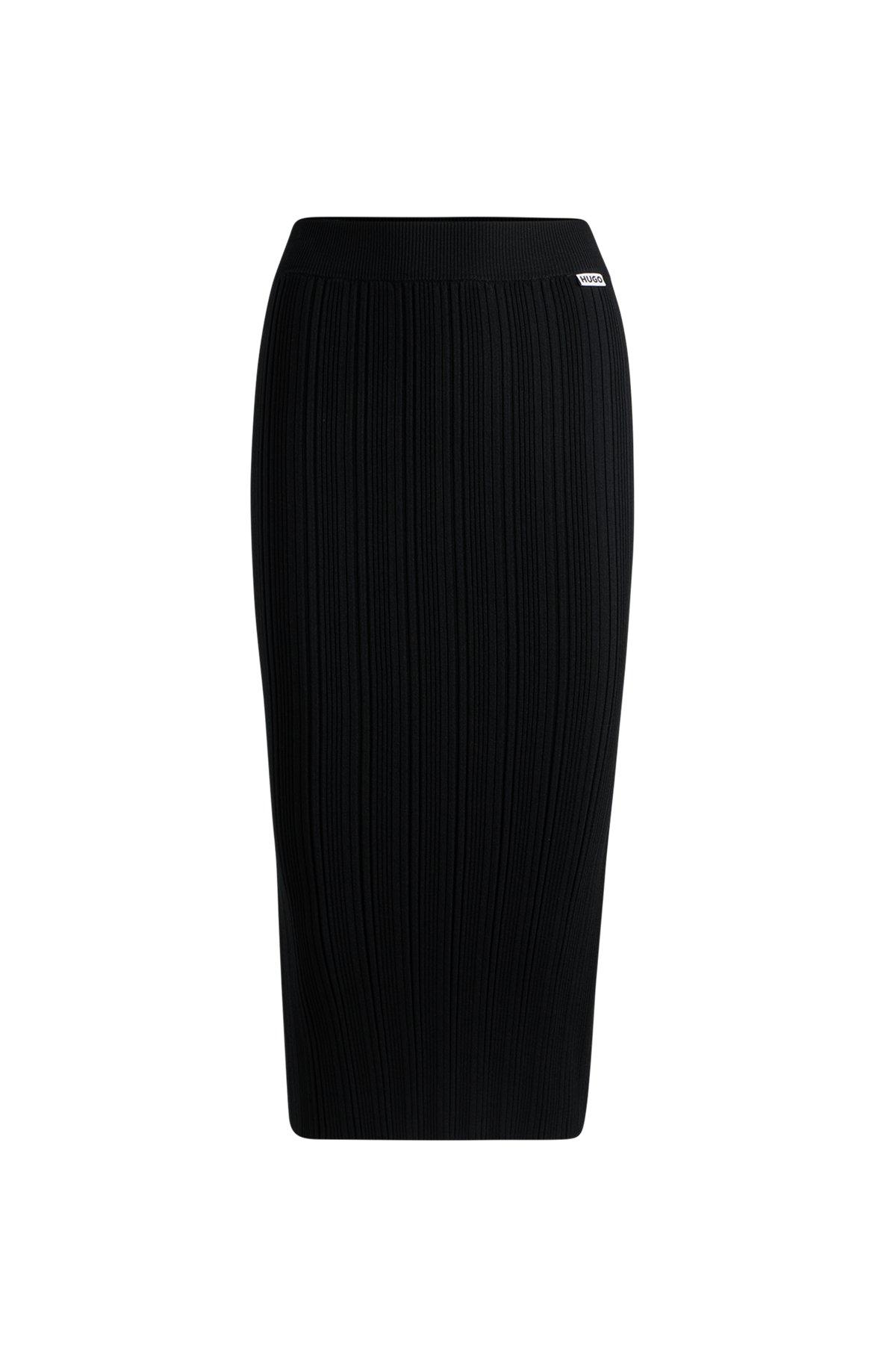Midi tube skirt in irregular-rib crepe Product Image