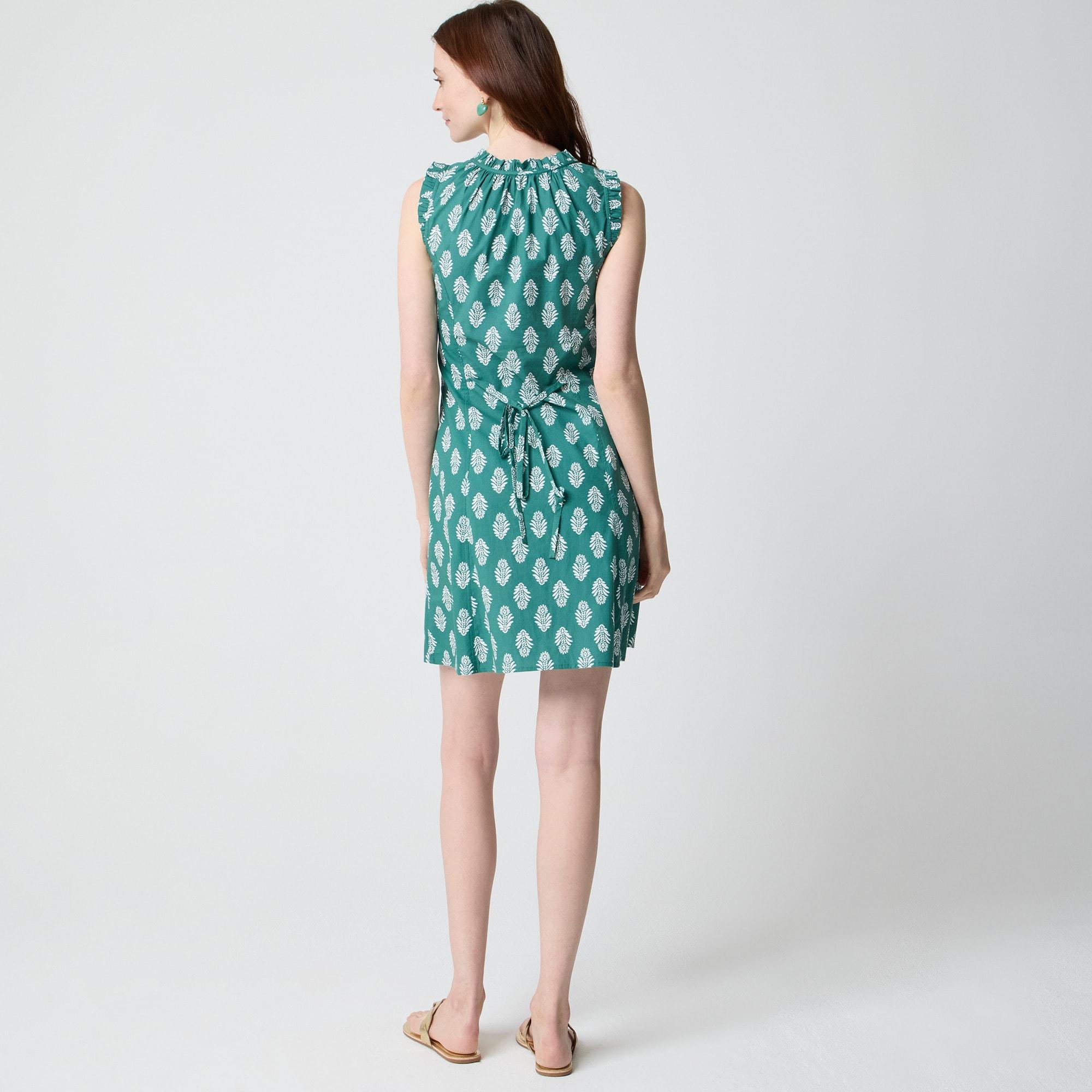 Ruffle tie-neck mini dress Product Image