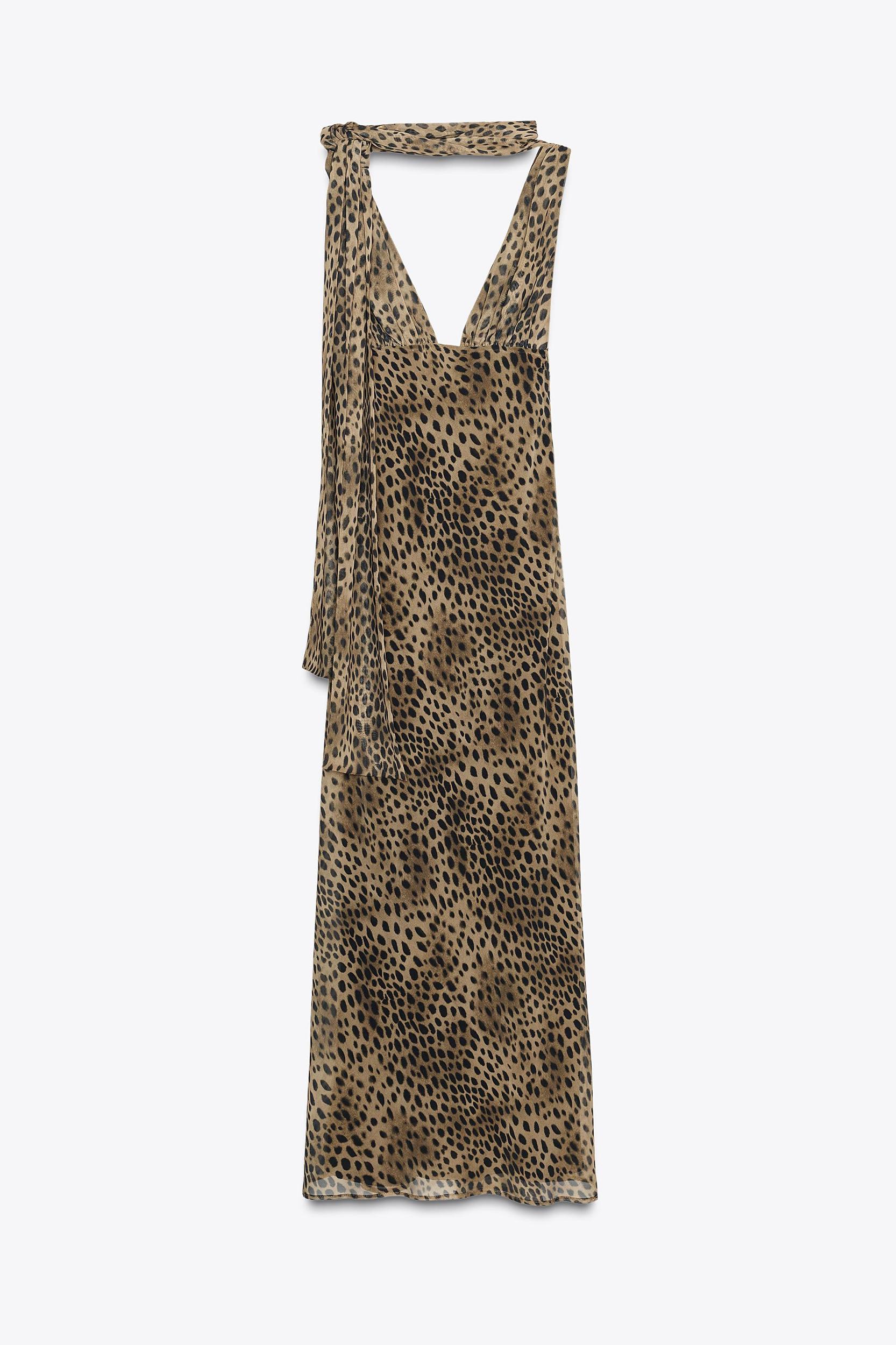 ANIMAL PRINT FOULARD DRESS Product Image
