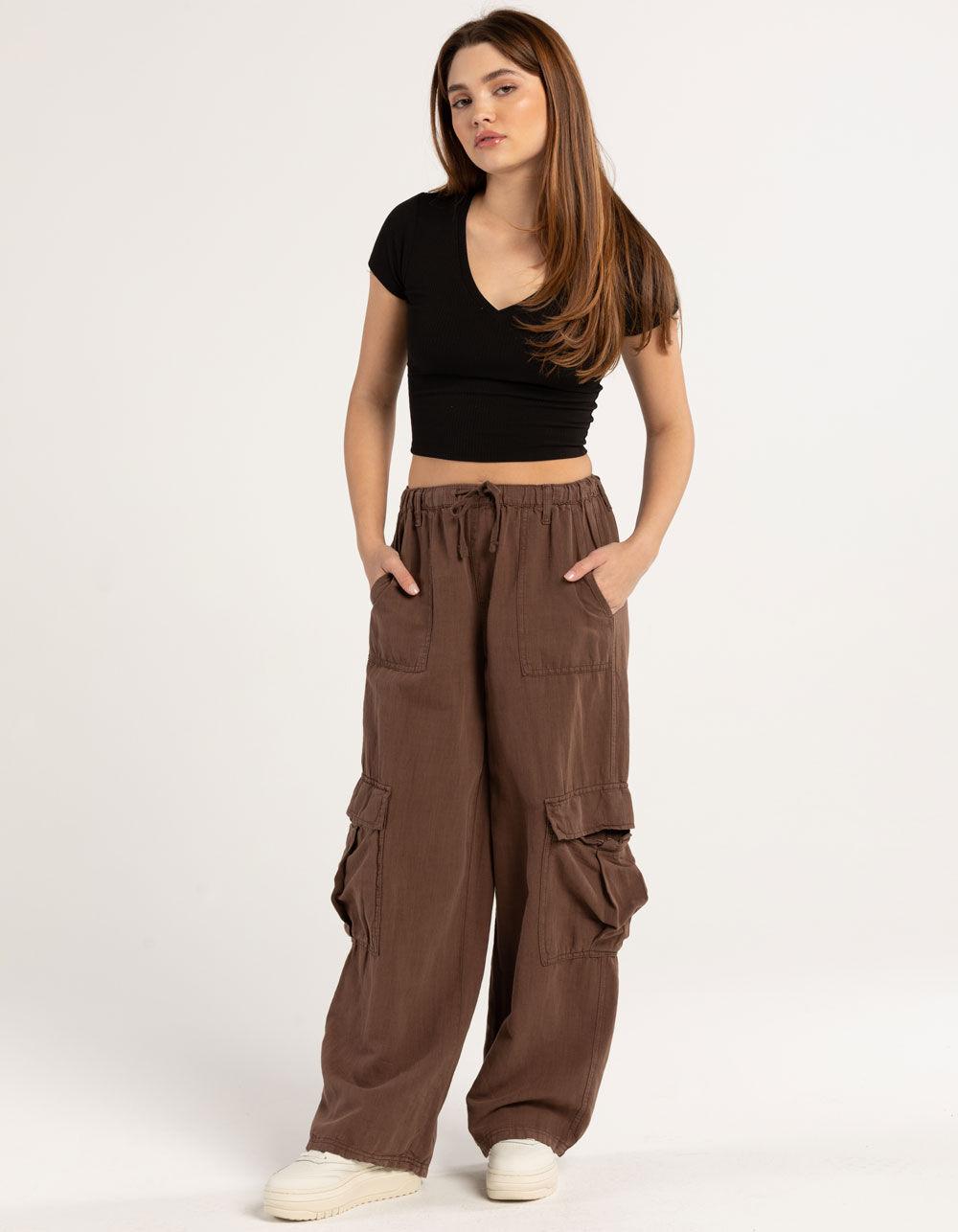 TILLYS V-Neck Rib Womens Tee - BLACK Product Image