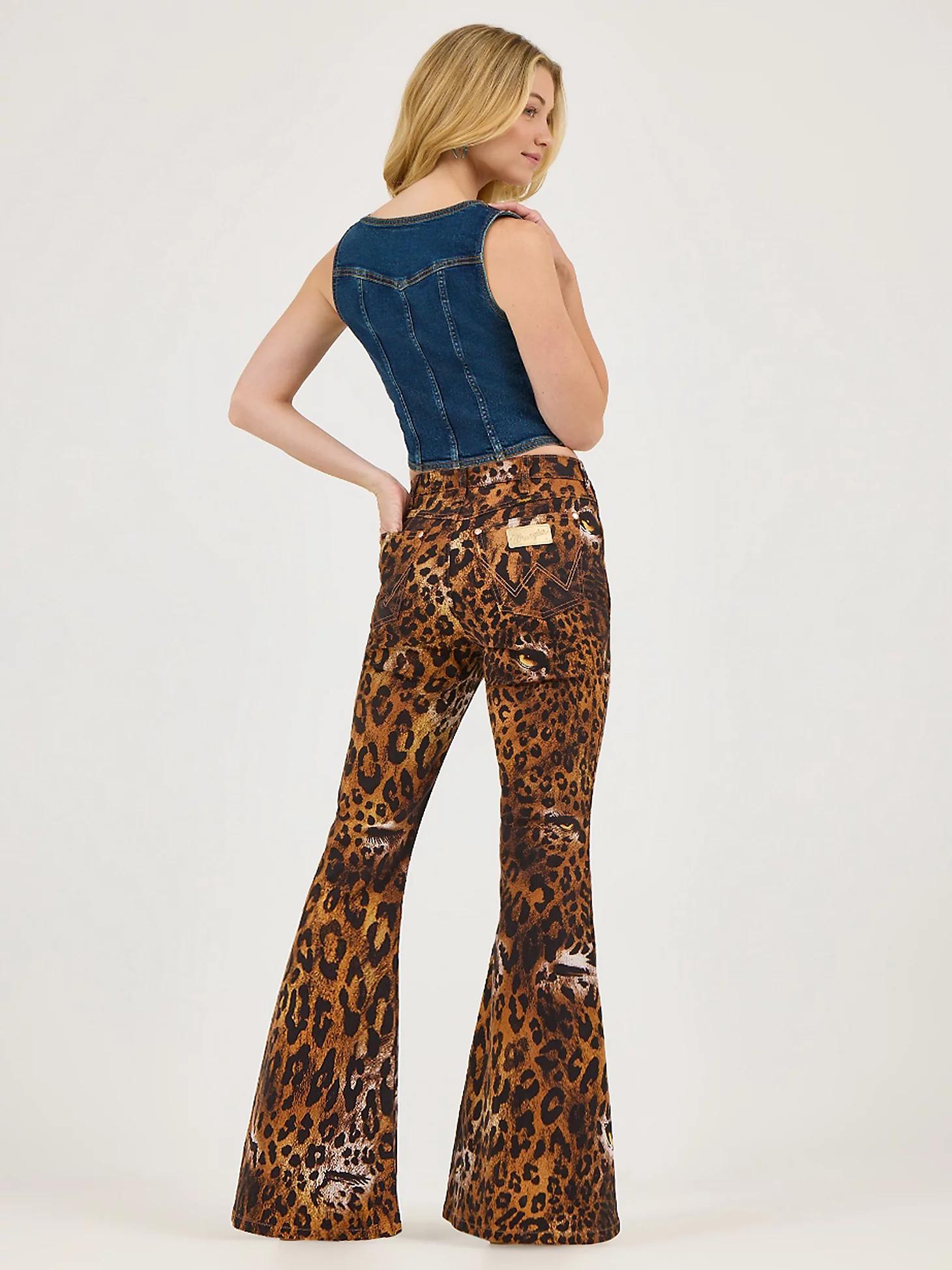 Wrangler x Lainey Wilson Animal Print Bell Bottoms | Women's JEANS | Wrangler® Product Image