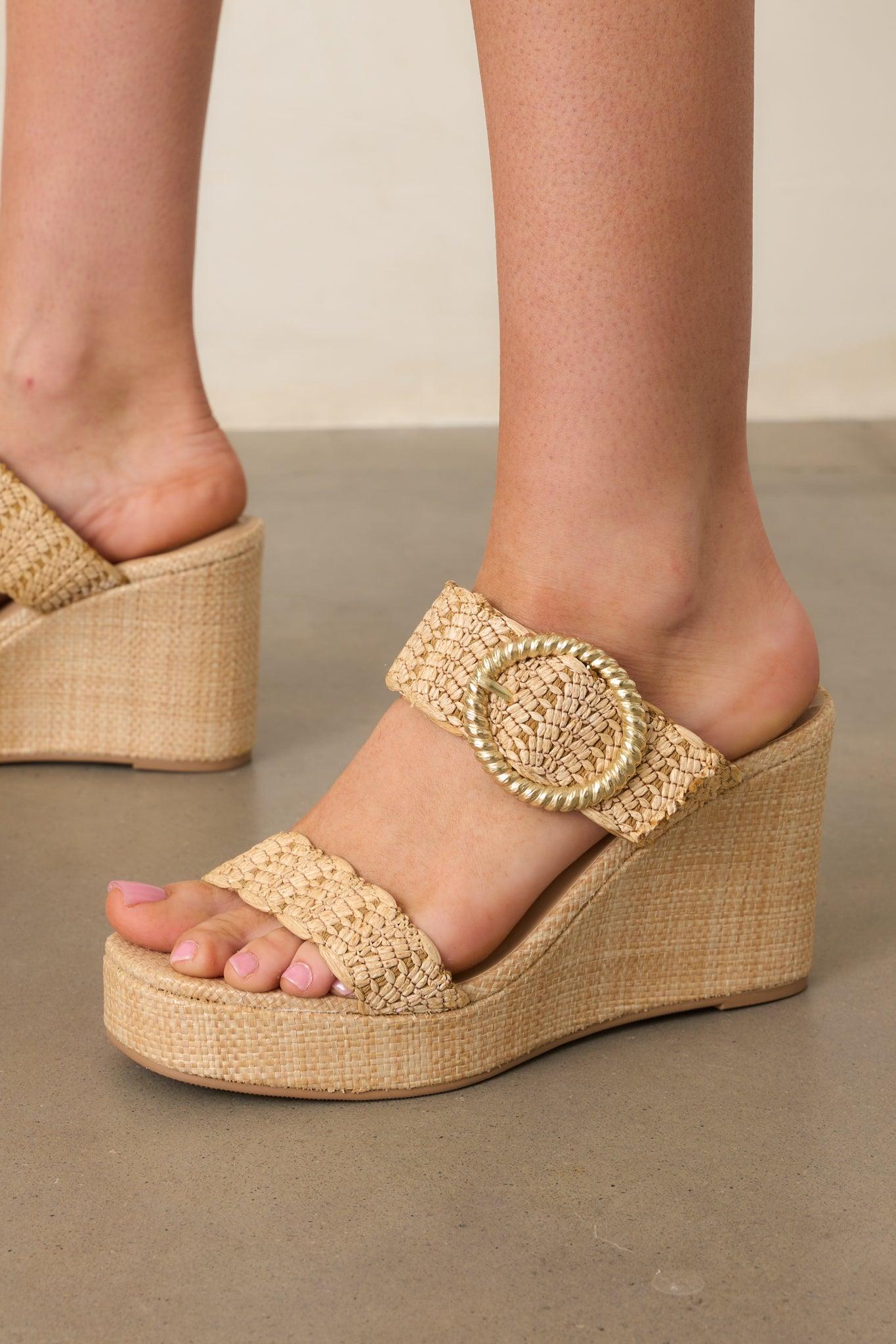 Across The Boardwalk Natural Platform Wedge Product Image
