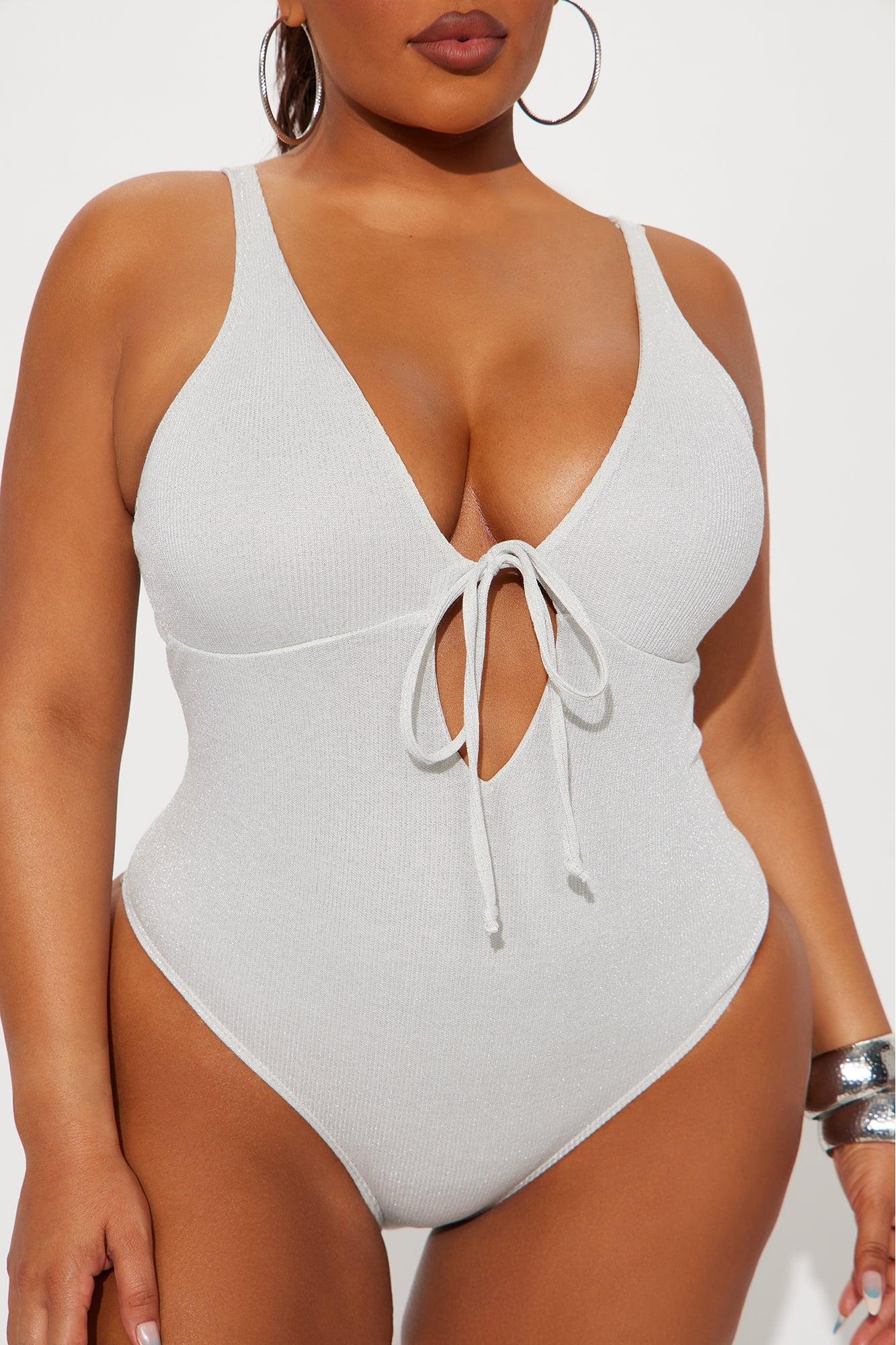 Saltwater Therapy Waffle Texture Cutout 1 Piece Swimsuit - Ivory Product Image