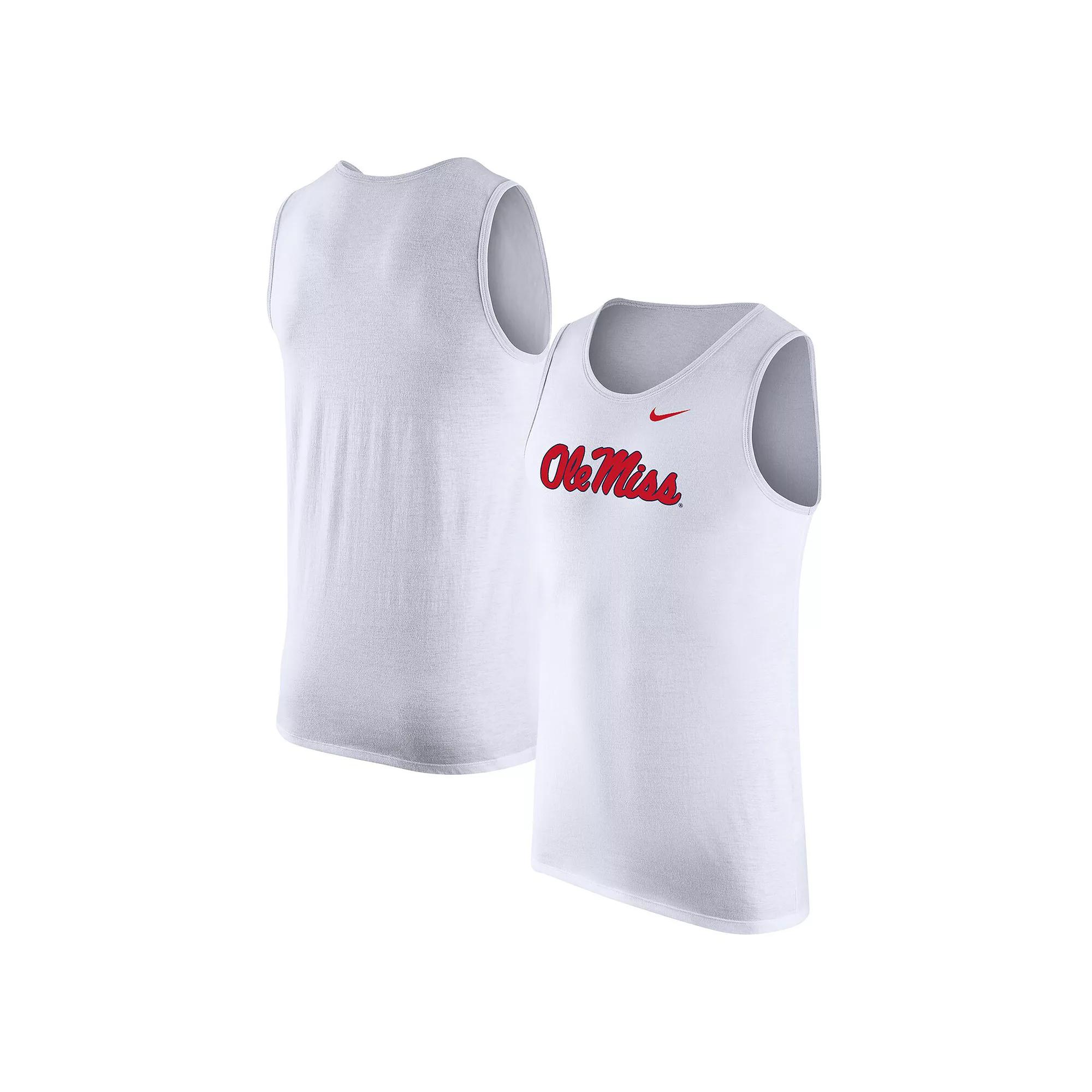 Men's Nike White Ole Miss Rebels Tank Top, Size: 2XL Product Image