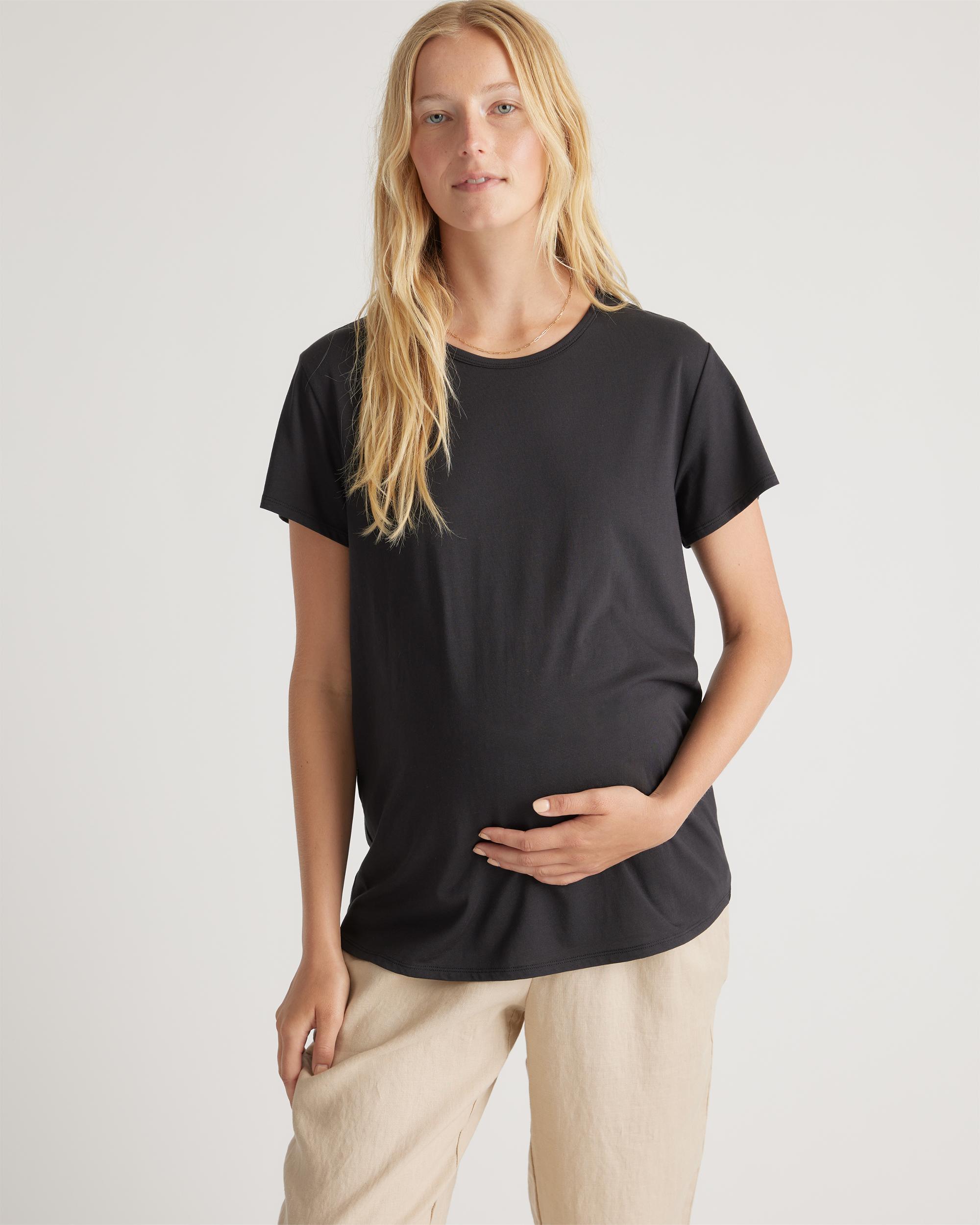 Quince | Women's Cotton Modal Maternity Crew Neck T-Shirt Size XL, Cotton/Modal Product Image