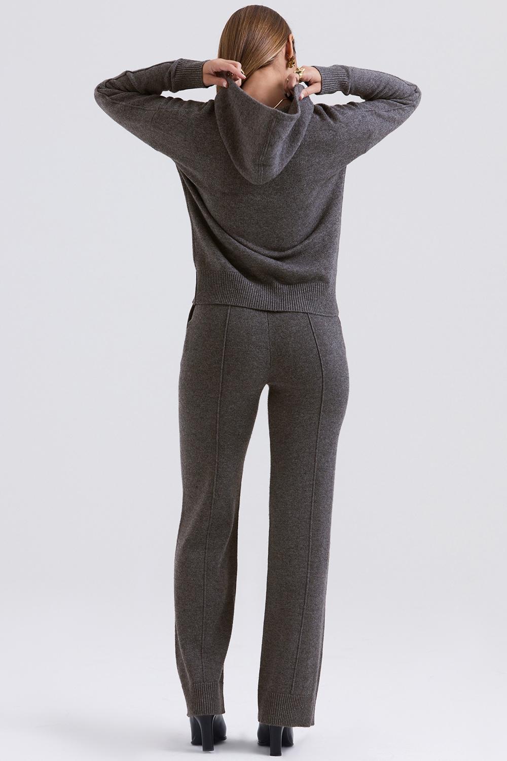 Jionni  charcoal cashmere blend hoodie - sale Product Image