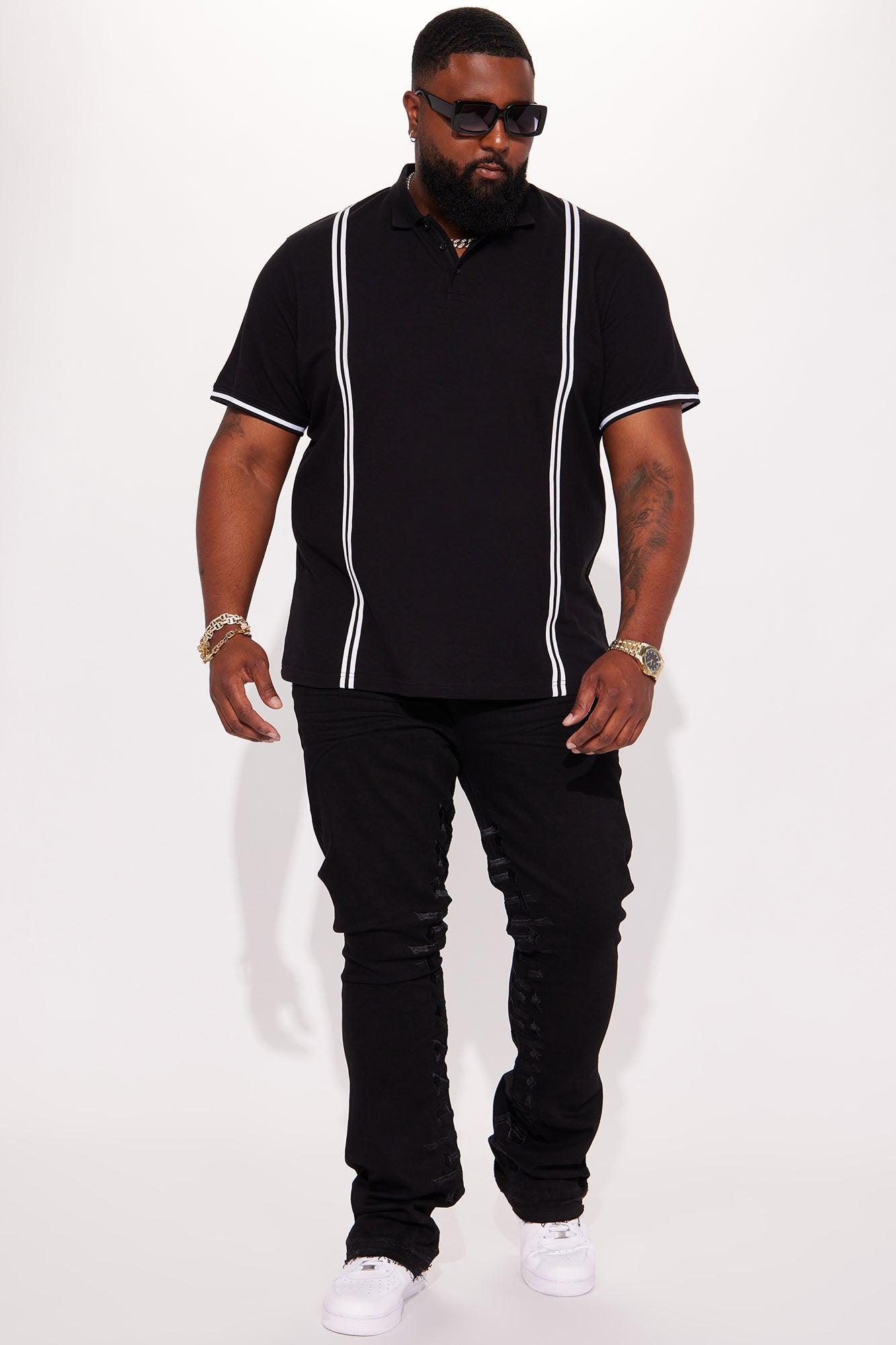 Ruthless Embroidered Stacked Skinny Flare Jeans - Black Product Image