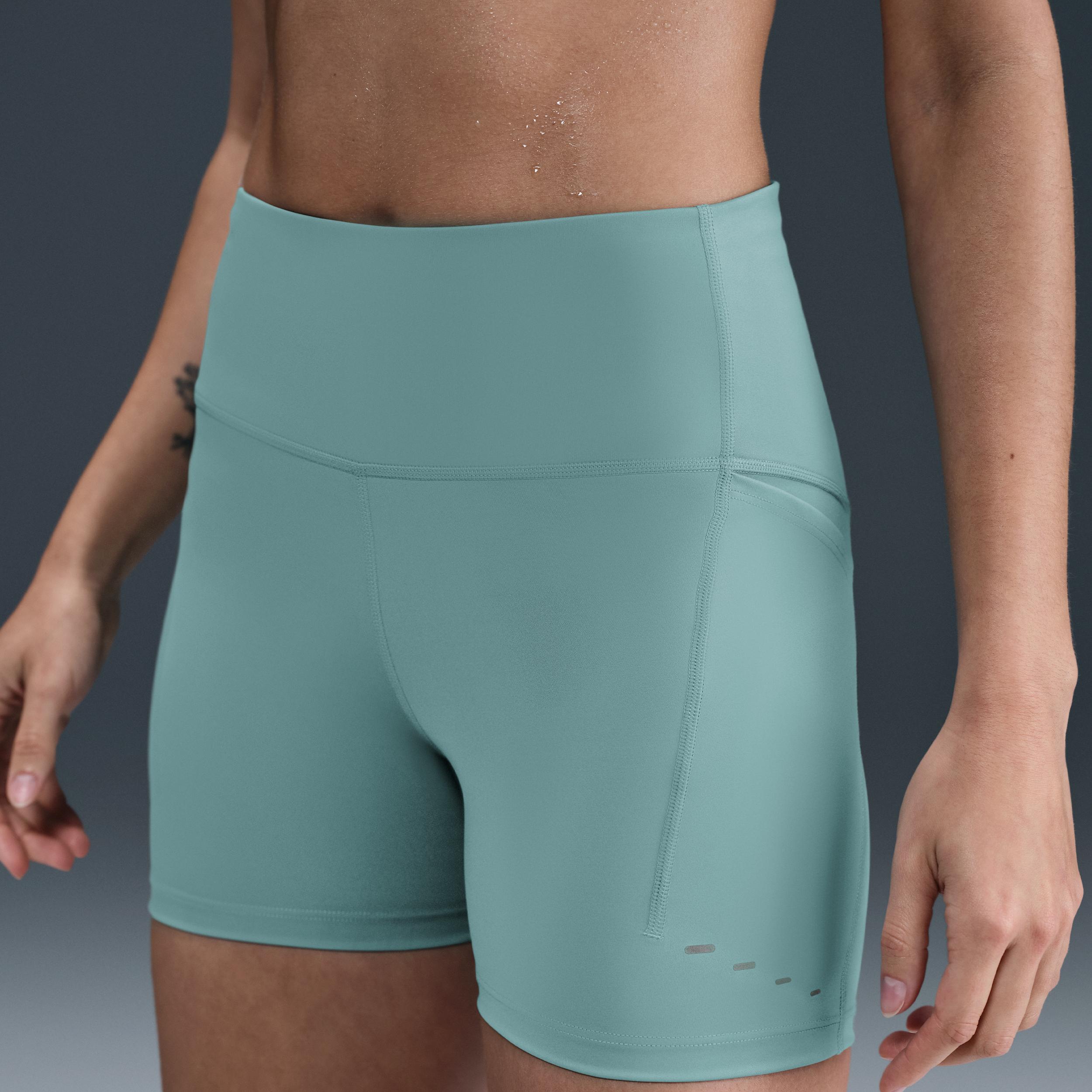 Nike Womens Swift High-Waisted 4 Tight Running Shorts with Pockets | HJ2258-017 Product Image
