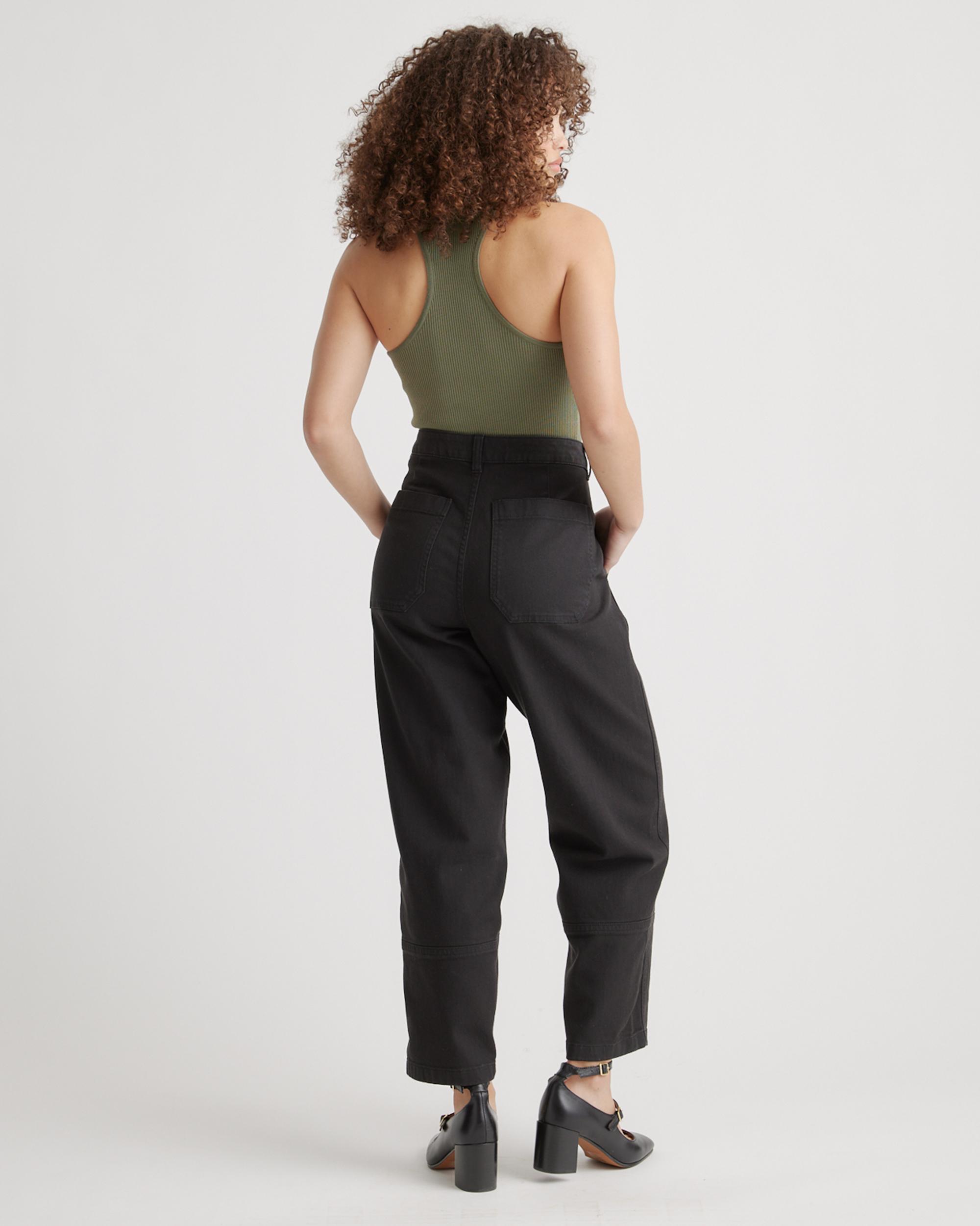 Quince | Women's Organic Stretch Cotton Twill Barrel Pants Product Image