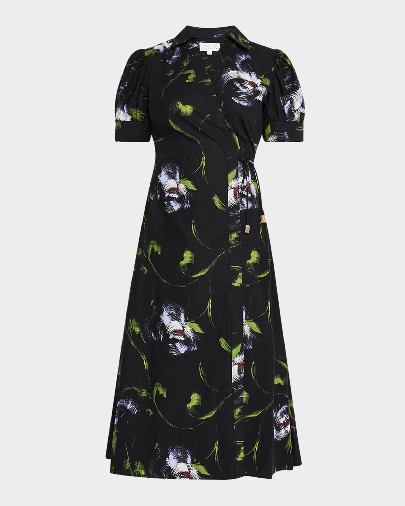 Shivon Printed Short-Sleeve Wrap Dress Product Image