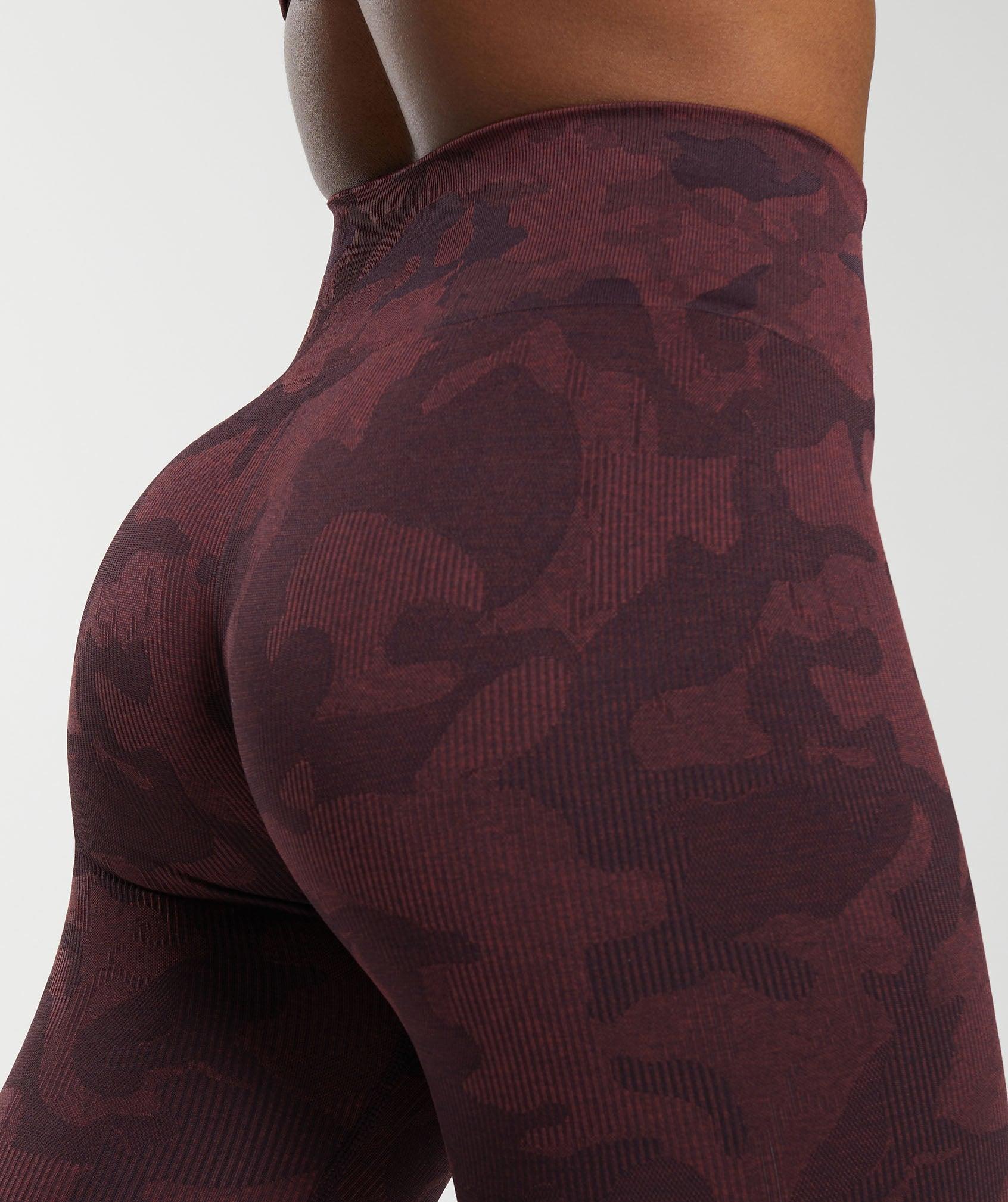 Gymshark Adapt Camo Seamless Leggings - Plum Brown/Burgundy Brown Female Product Image