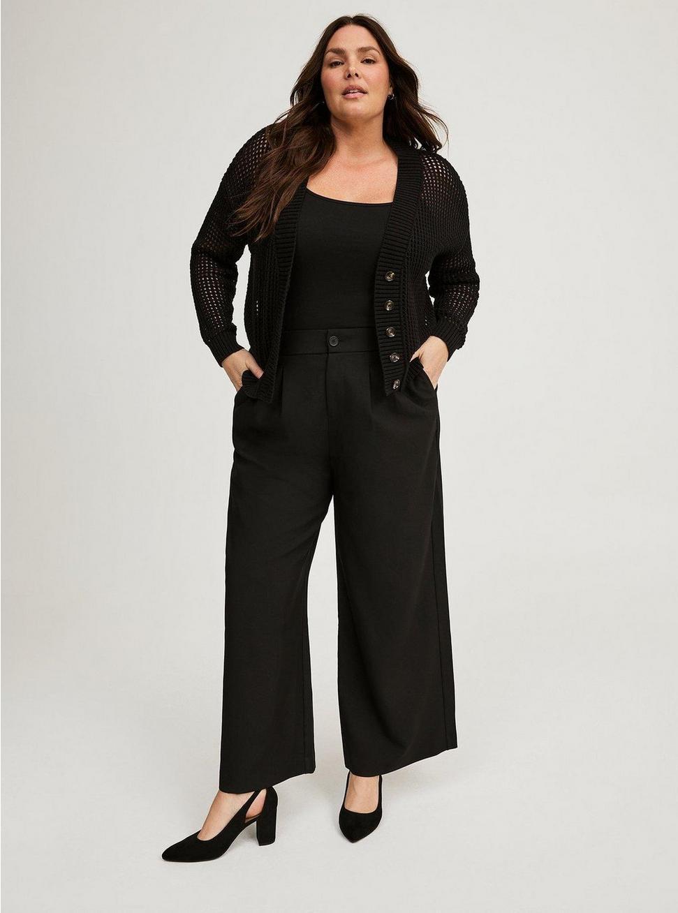 Open Stitch Cardigan Sweater Product Image