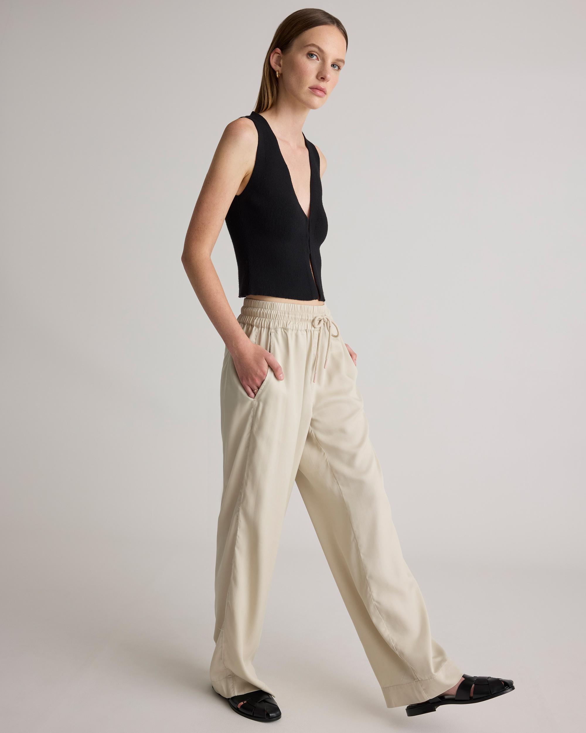 Quince | Women's Vintage Wash Tencel Wide Leg Pants Size XL Product Image