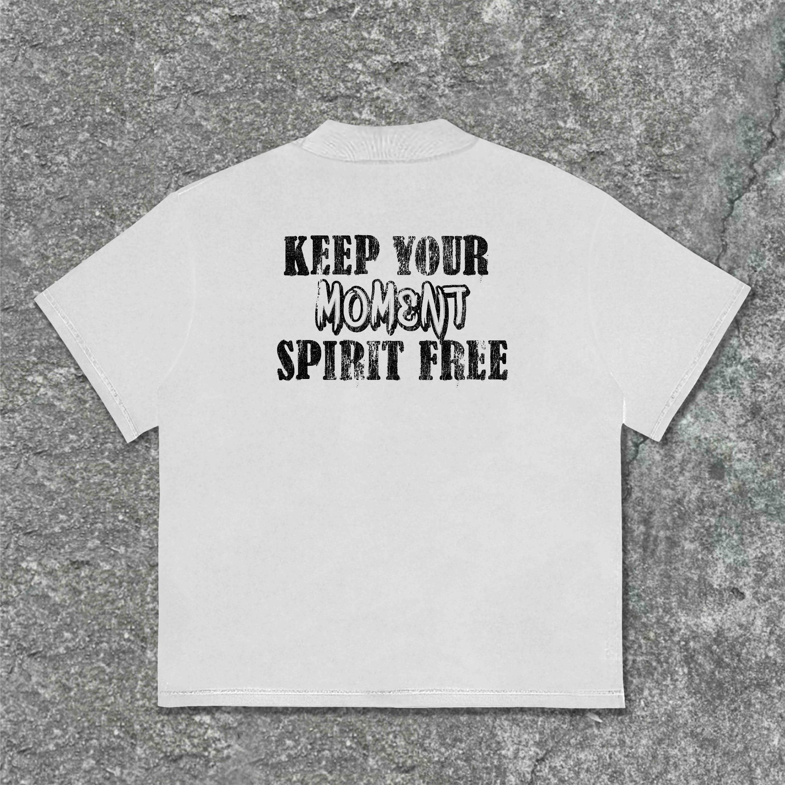 Sopula Rage Keep Spirit Free Old Graphics Cotton T-Shirt Product Image