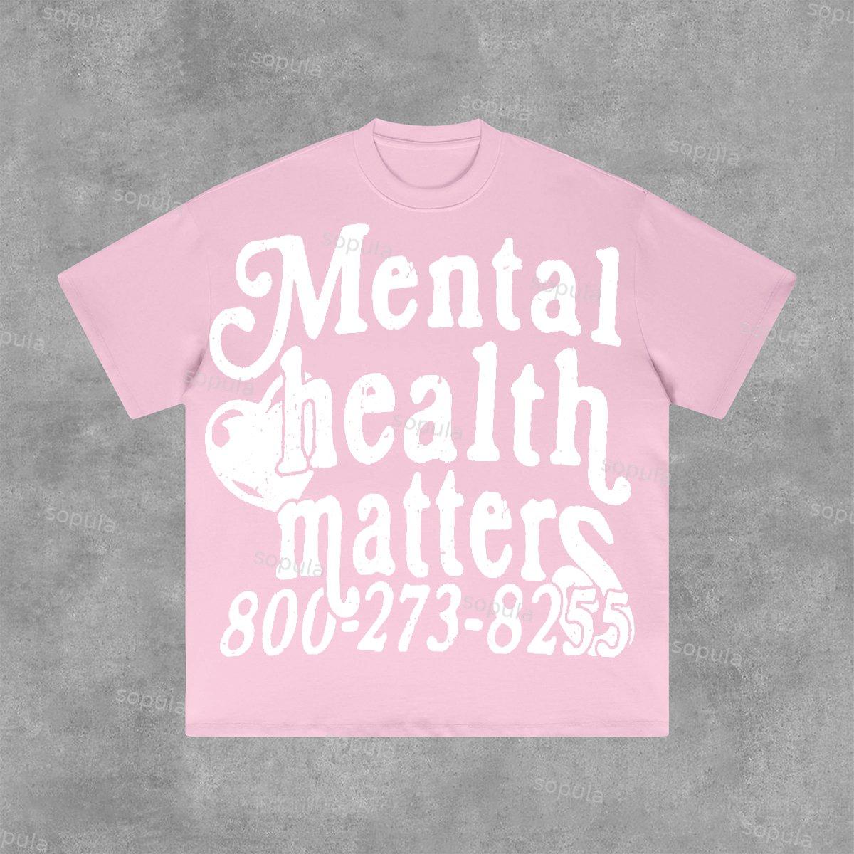Mental Health Matters 100% Cotton T-Shirt Product Image