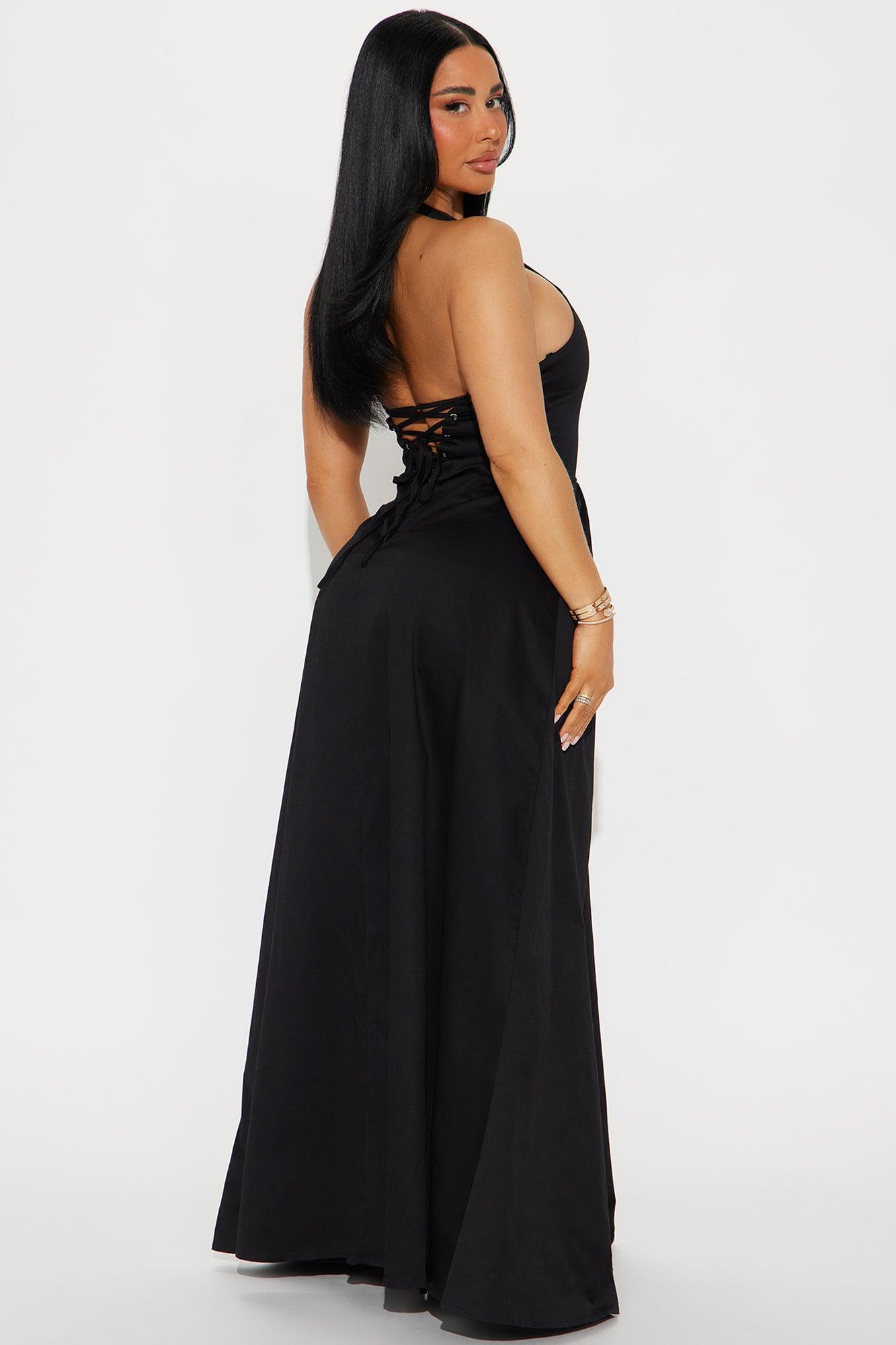 Chelsea Poplin Maxi Dress - Black Product Image