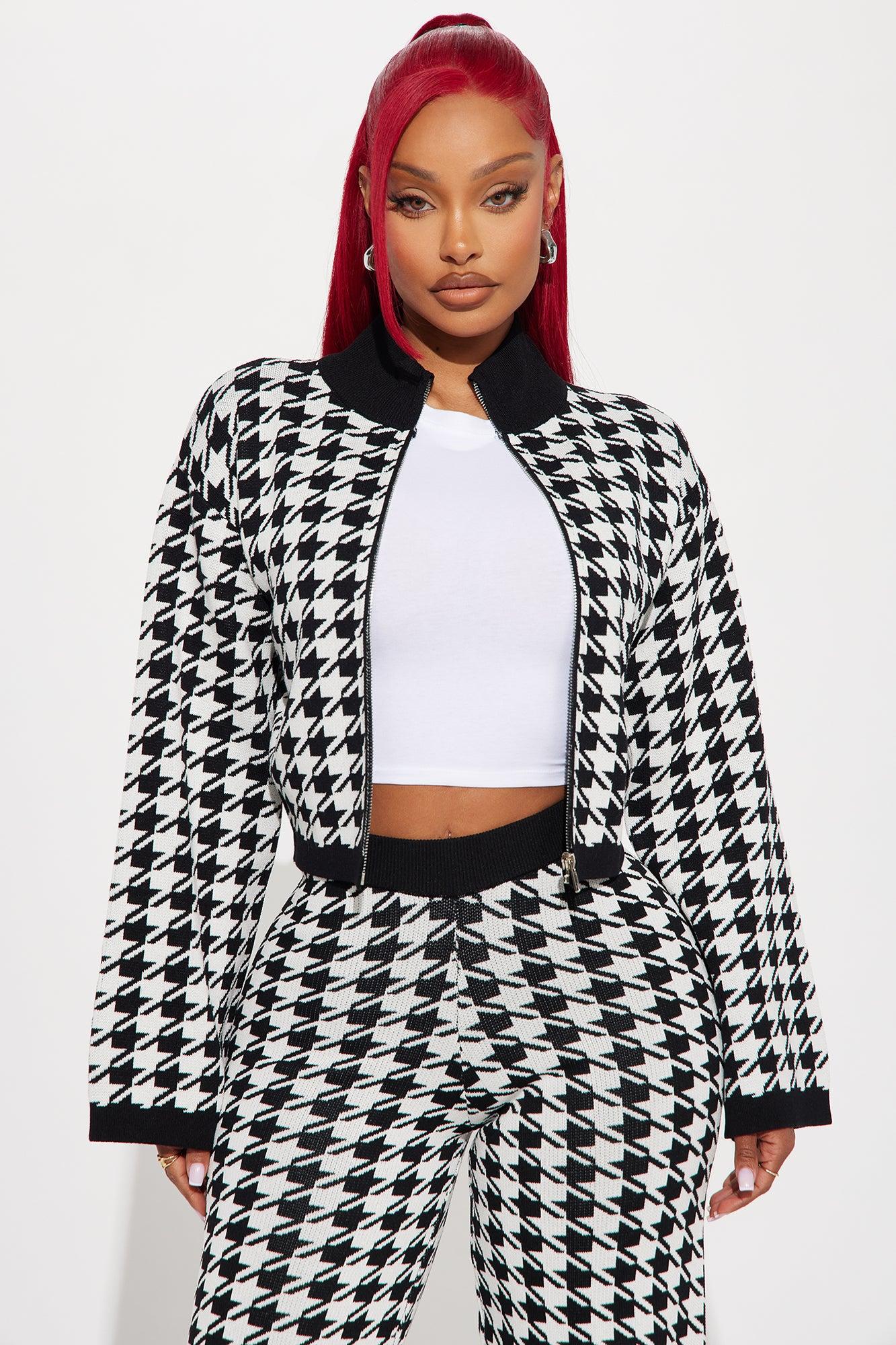 Do You Love Me Sweater Pant Set - Black/White Product Image