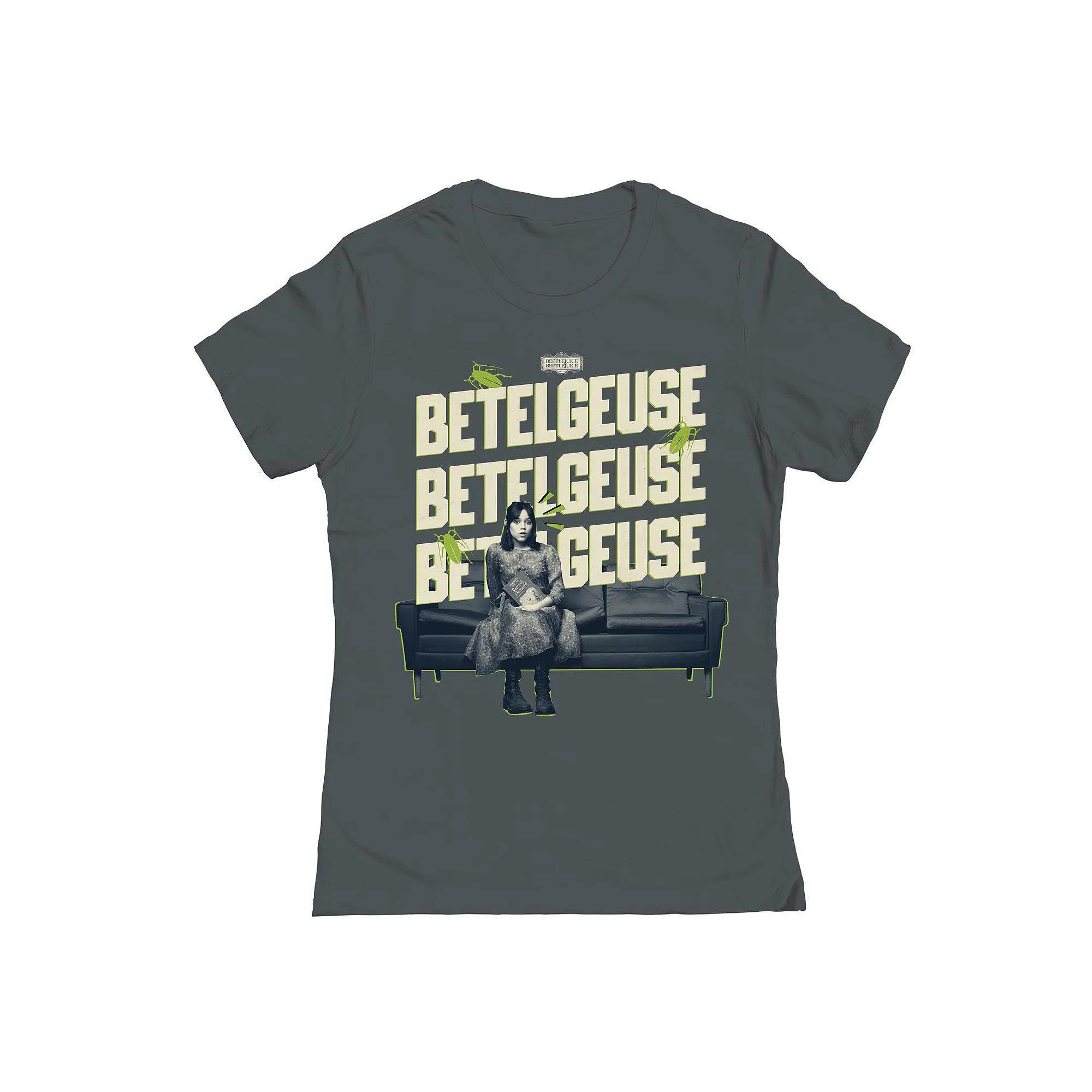 Junior's Say It 3 Times Beetlejuice Graphic Tee, Women's,  Product Image