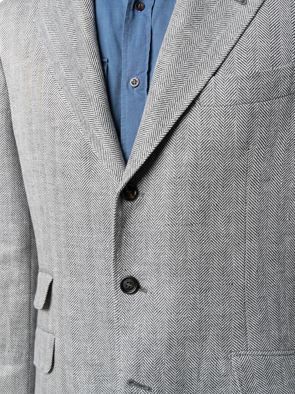 single breasted herringbone blazer Product Image