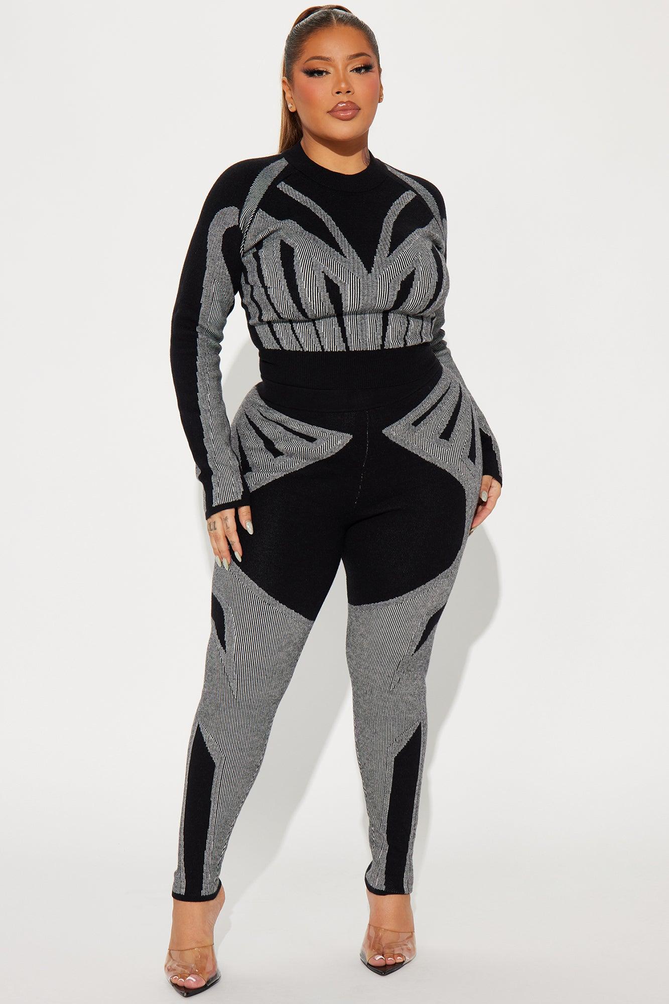 Ava Sweater Legging Set - Black/combo Product Image