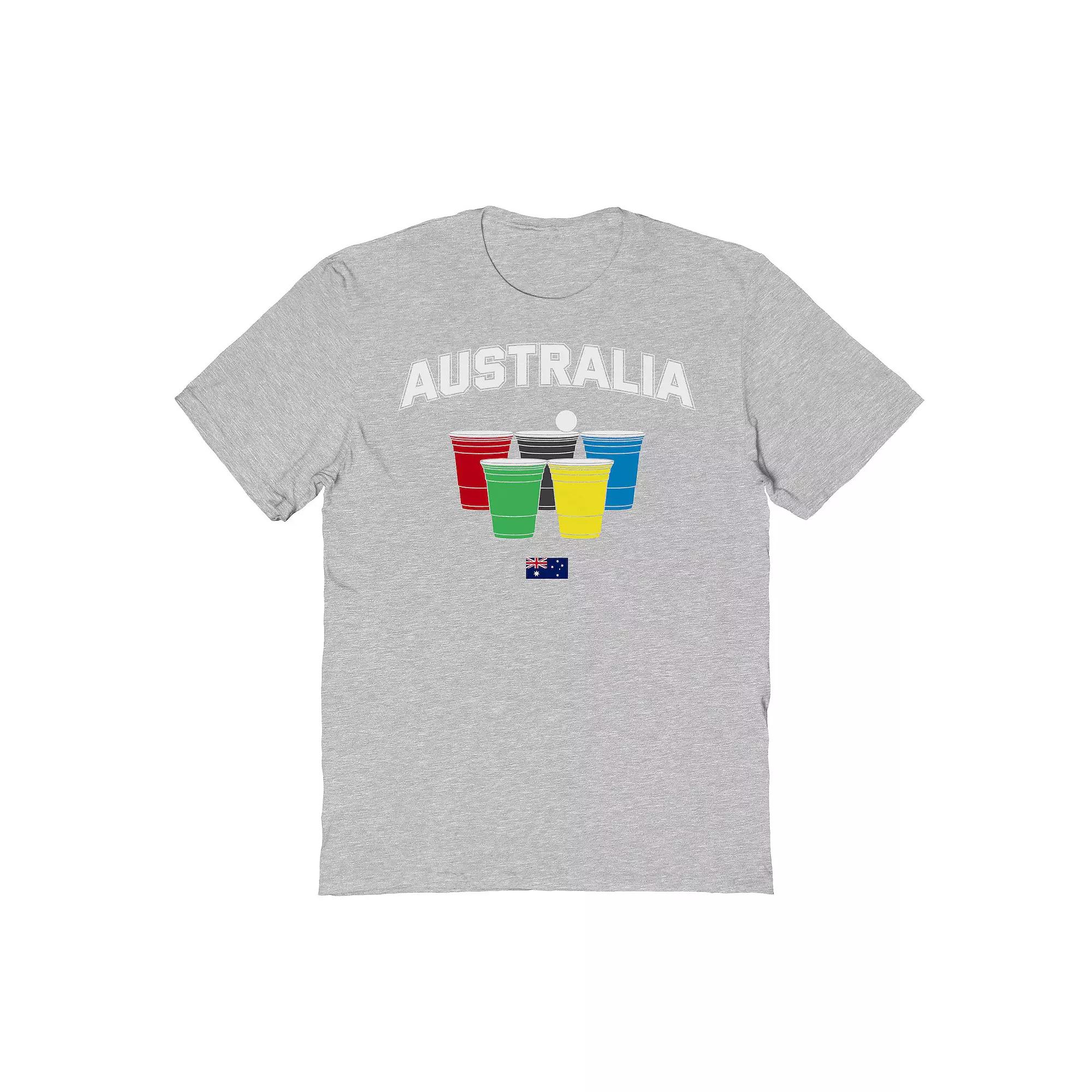 Men's Australia Solo Cups Graphic Tee, Size: Medium, Sport Gray Product Image