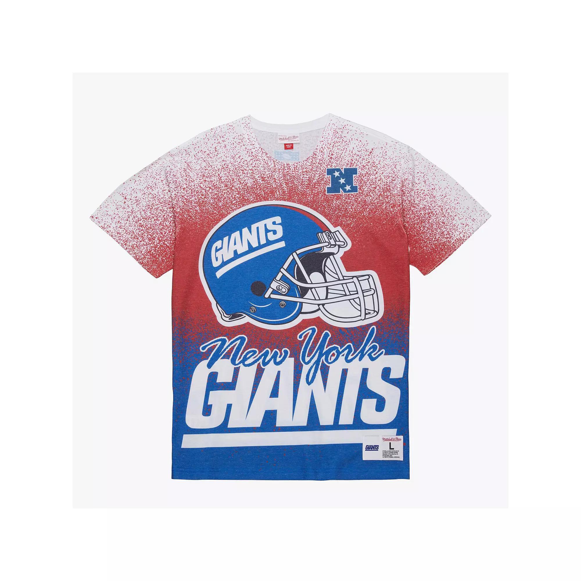 Men's Mitchell & Ness White New York Giants Team Burst Vintage Logo T-Shirt,  Product Image