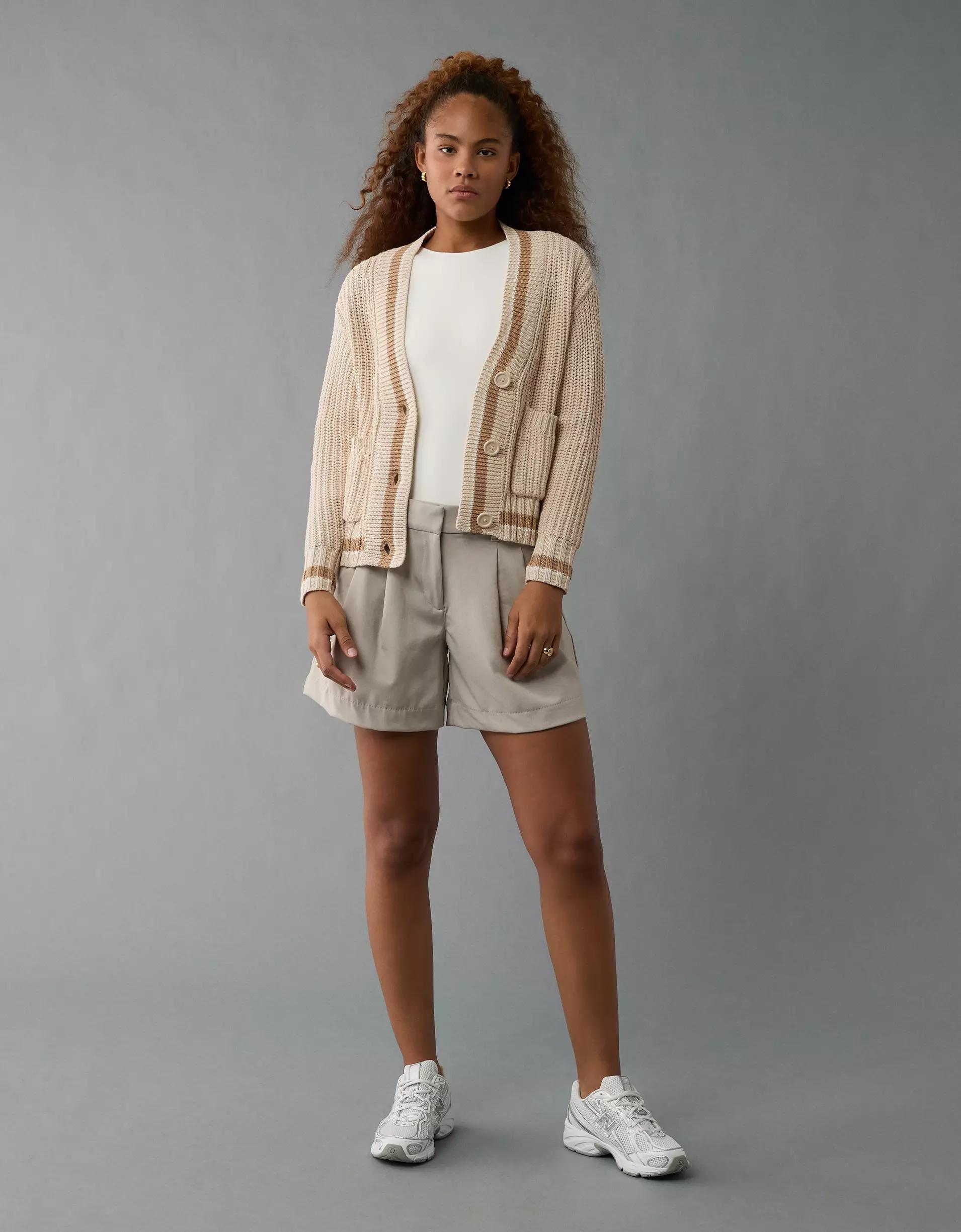 AE Tipped Button-Up Cardigan Product Image